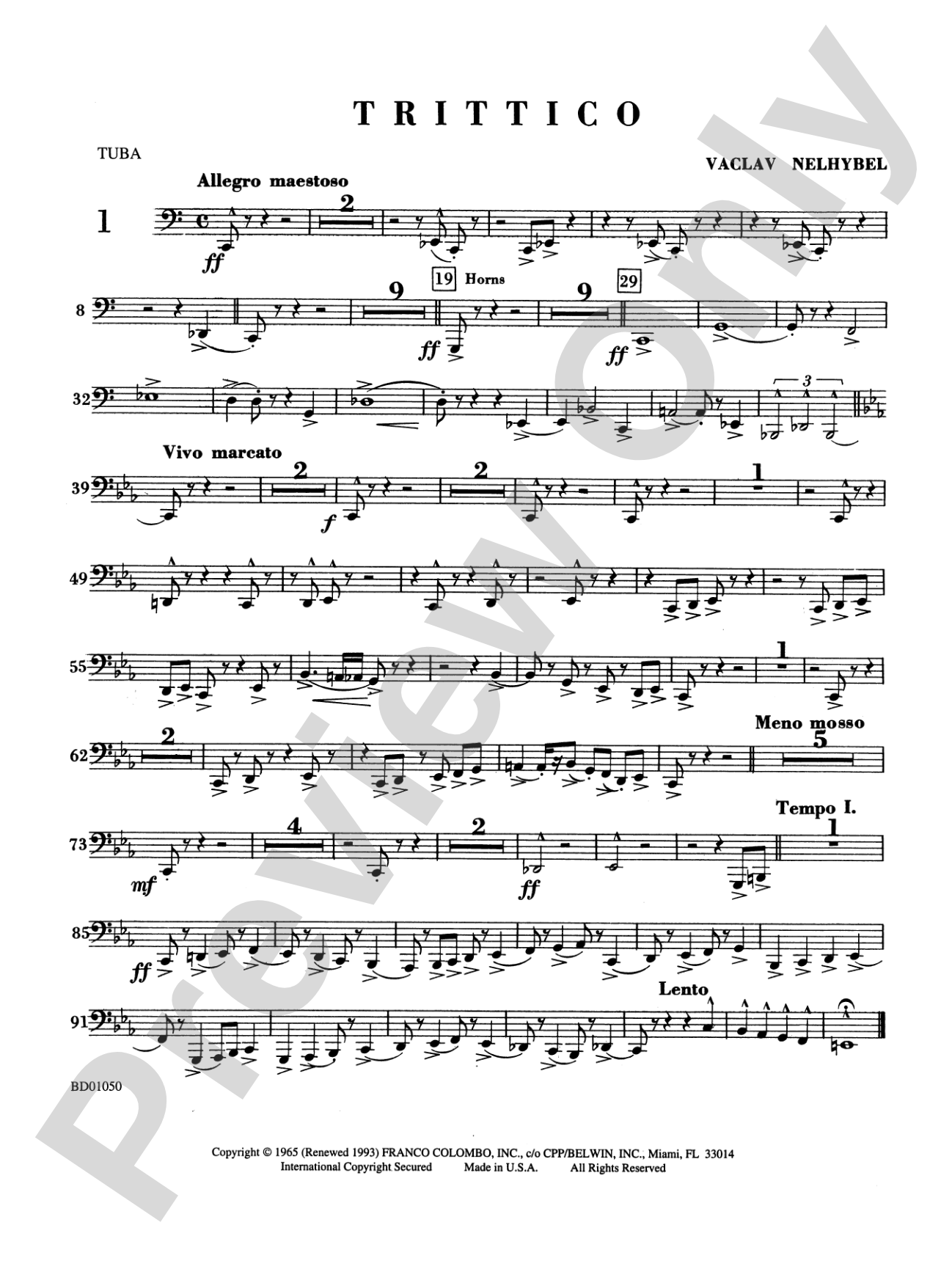 Trittico: Tuba