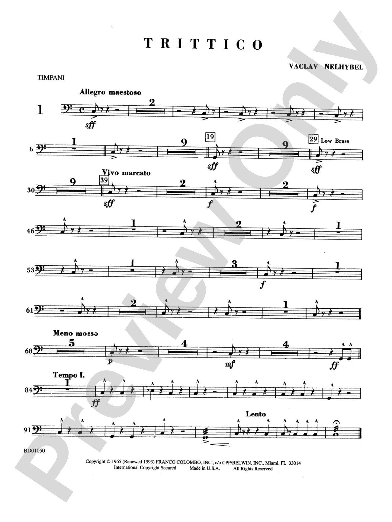 Trittico: Timpani