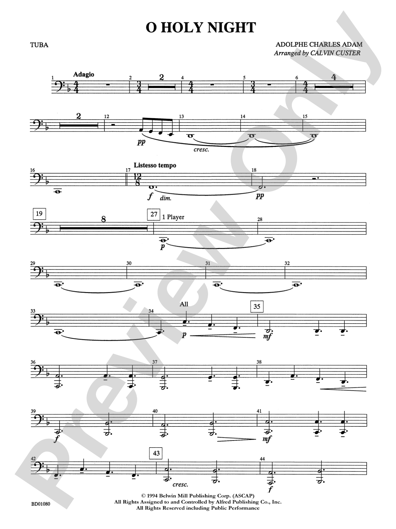 O Holy Night: Tuba