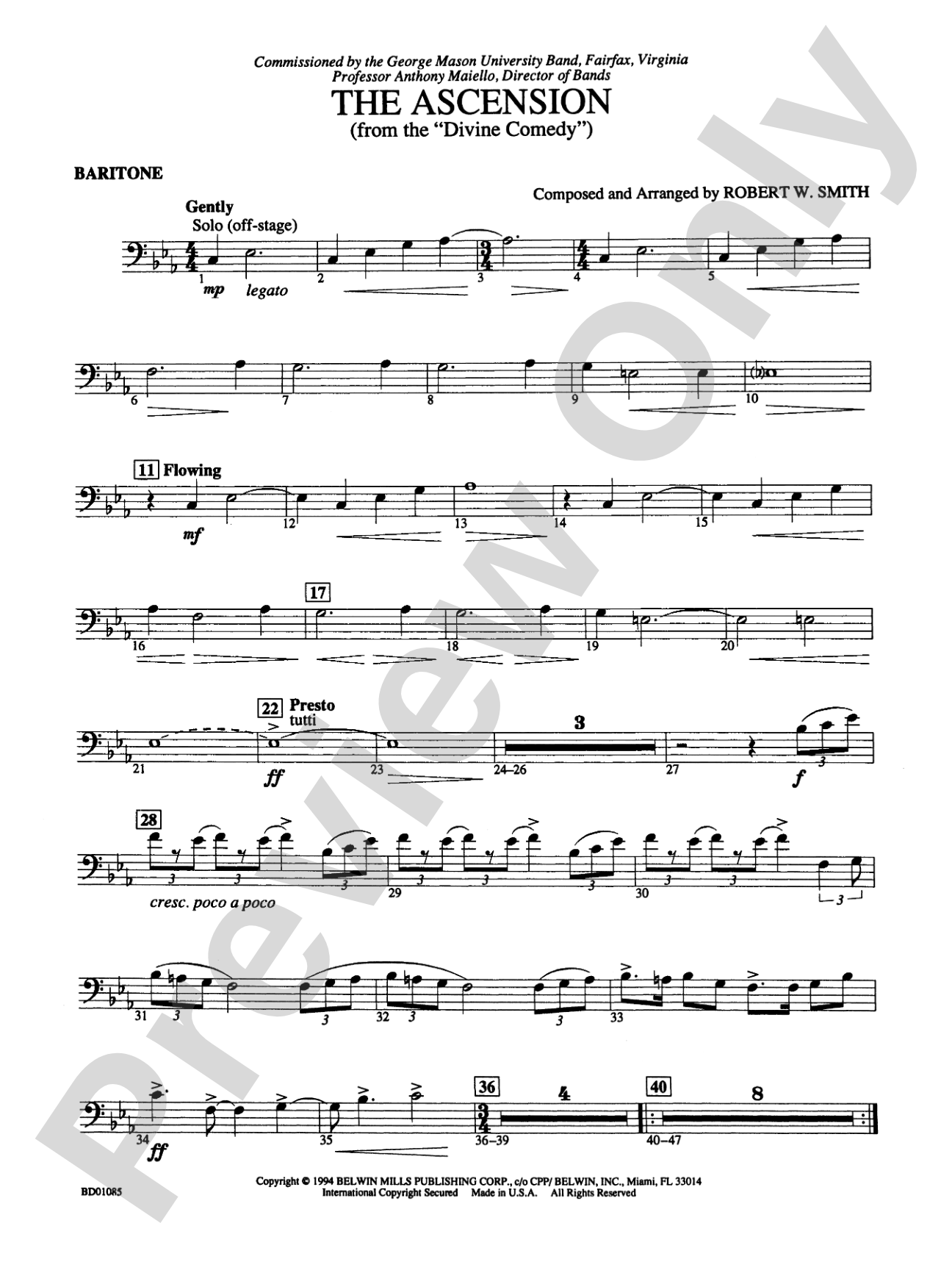 The Ascension (from The Divine Comedy): Baritone B.C.