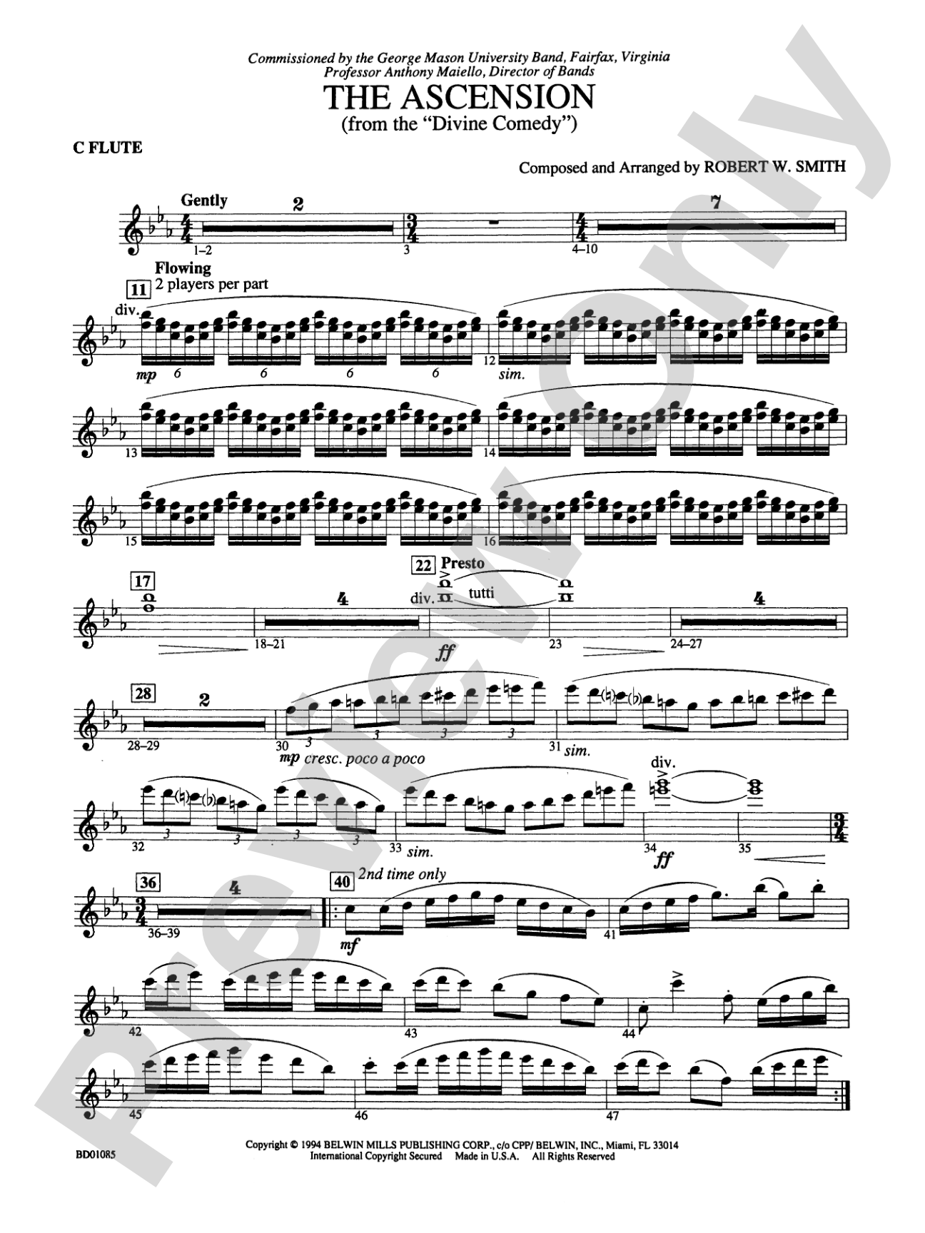 The Ascension (from The Divine Comedy): Flute