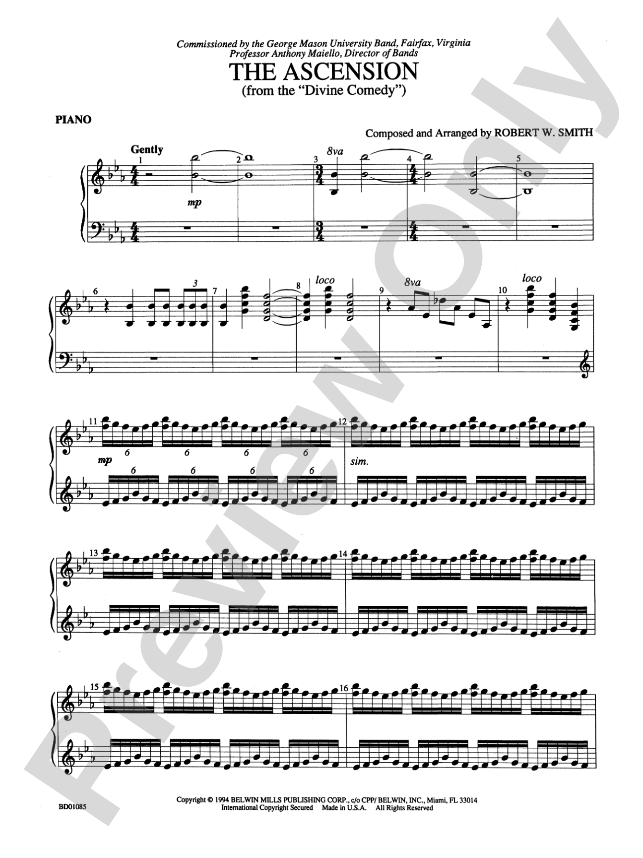 The Ascension (from The Divine Comedy): Piano Accompaniment