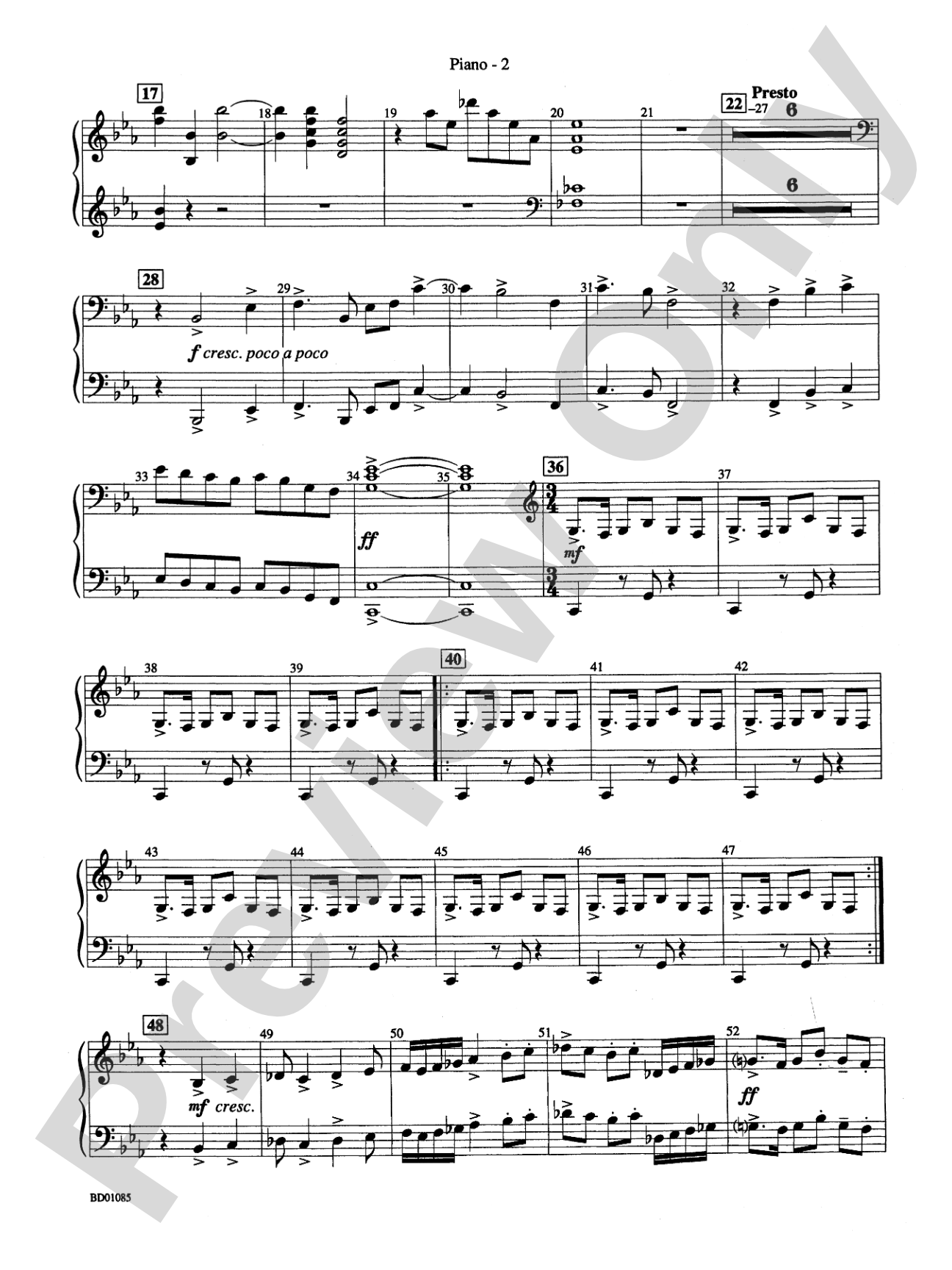 The Ascension (from The Divine Comedy): Piano Accompaniment