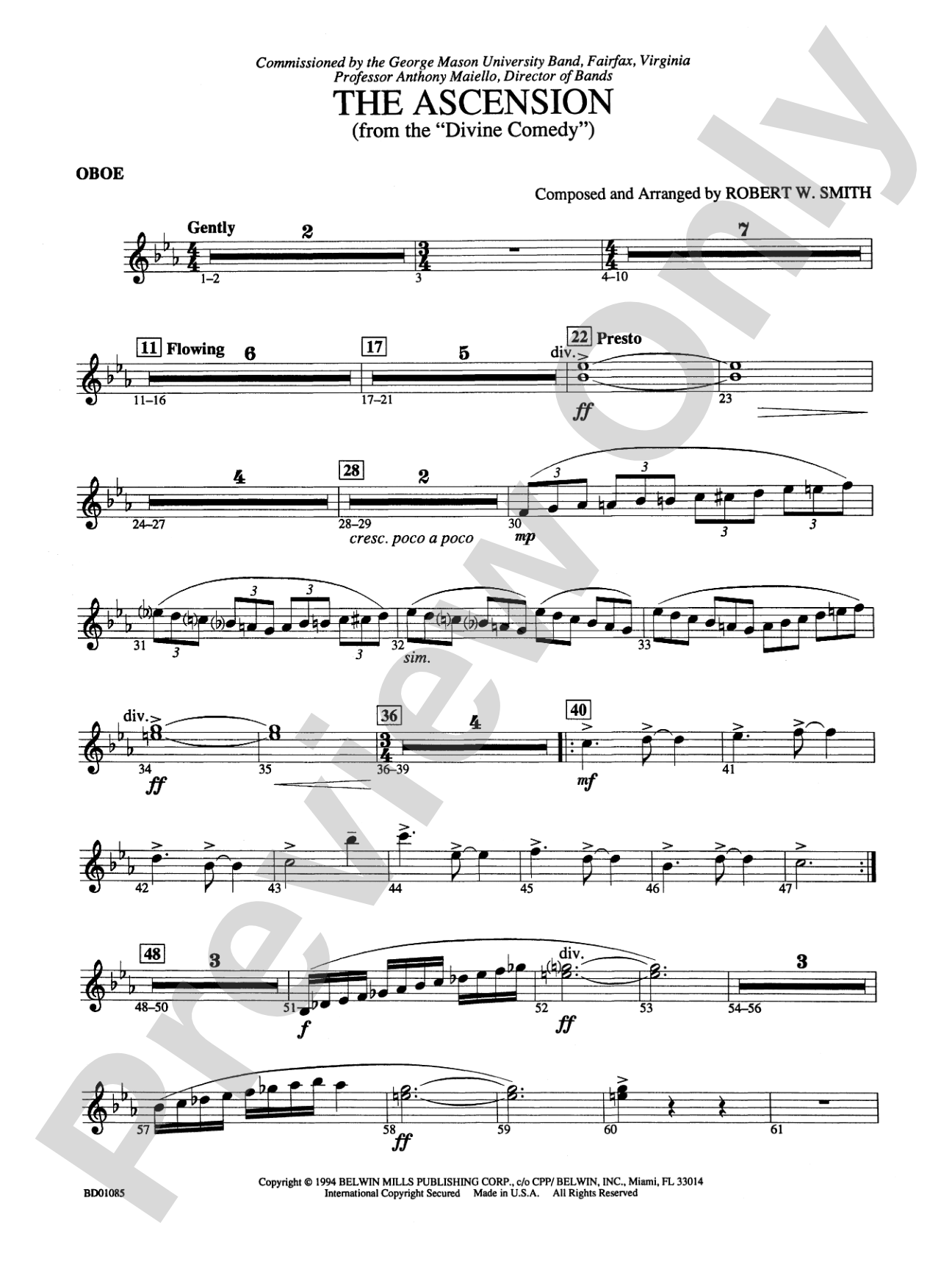 The Ascension (from The Divine Comedy): Oboe