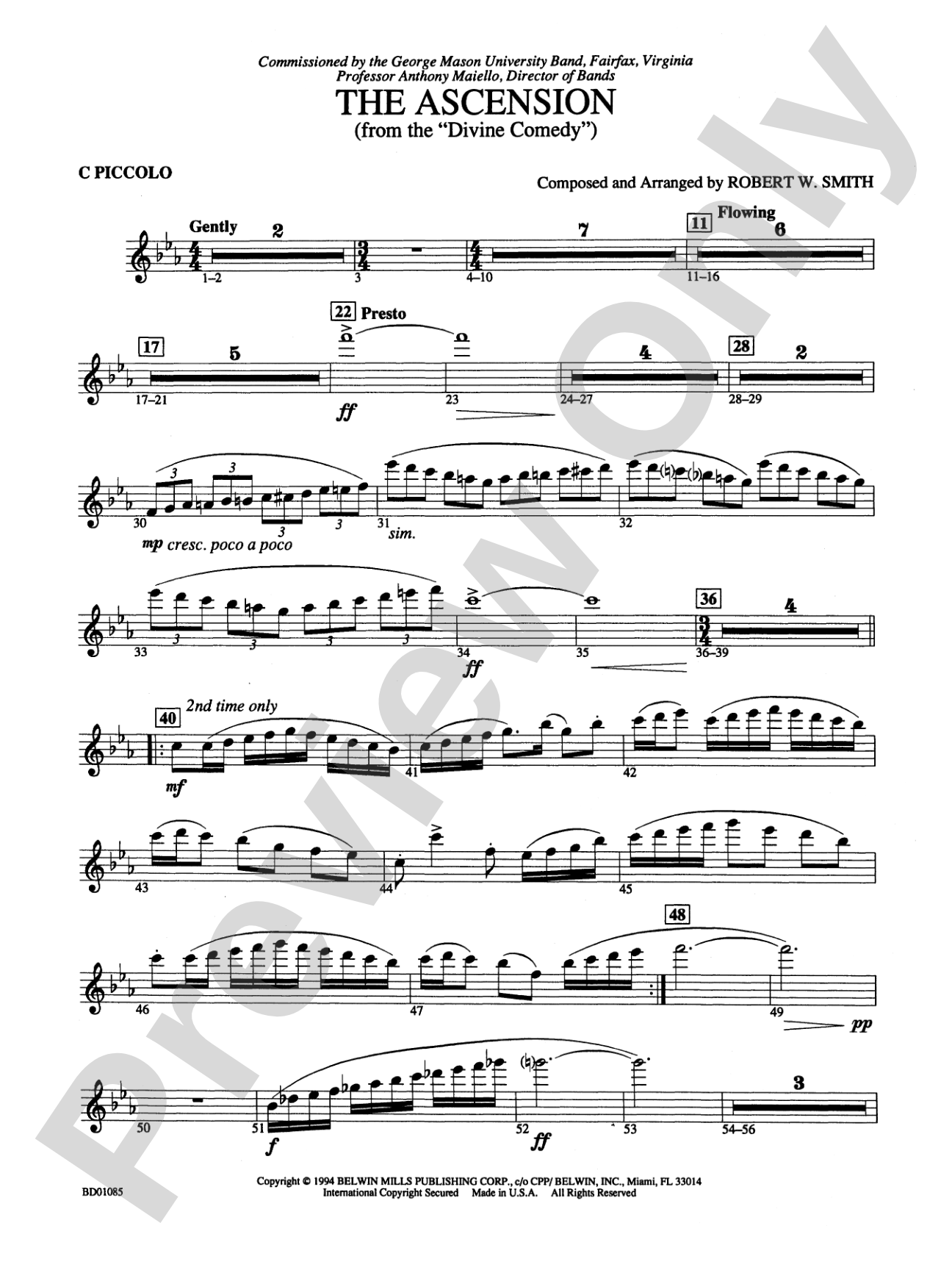 The Ascension (from The Divine Comedy): Piccolo