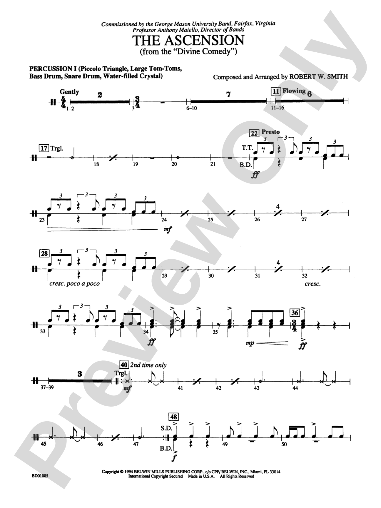 The Ascension (from The Divine Comedy): 1st Percussion