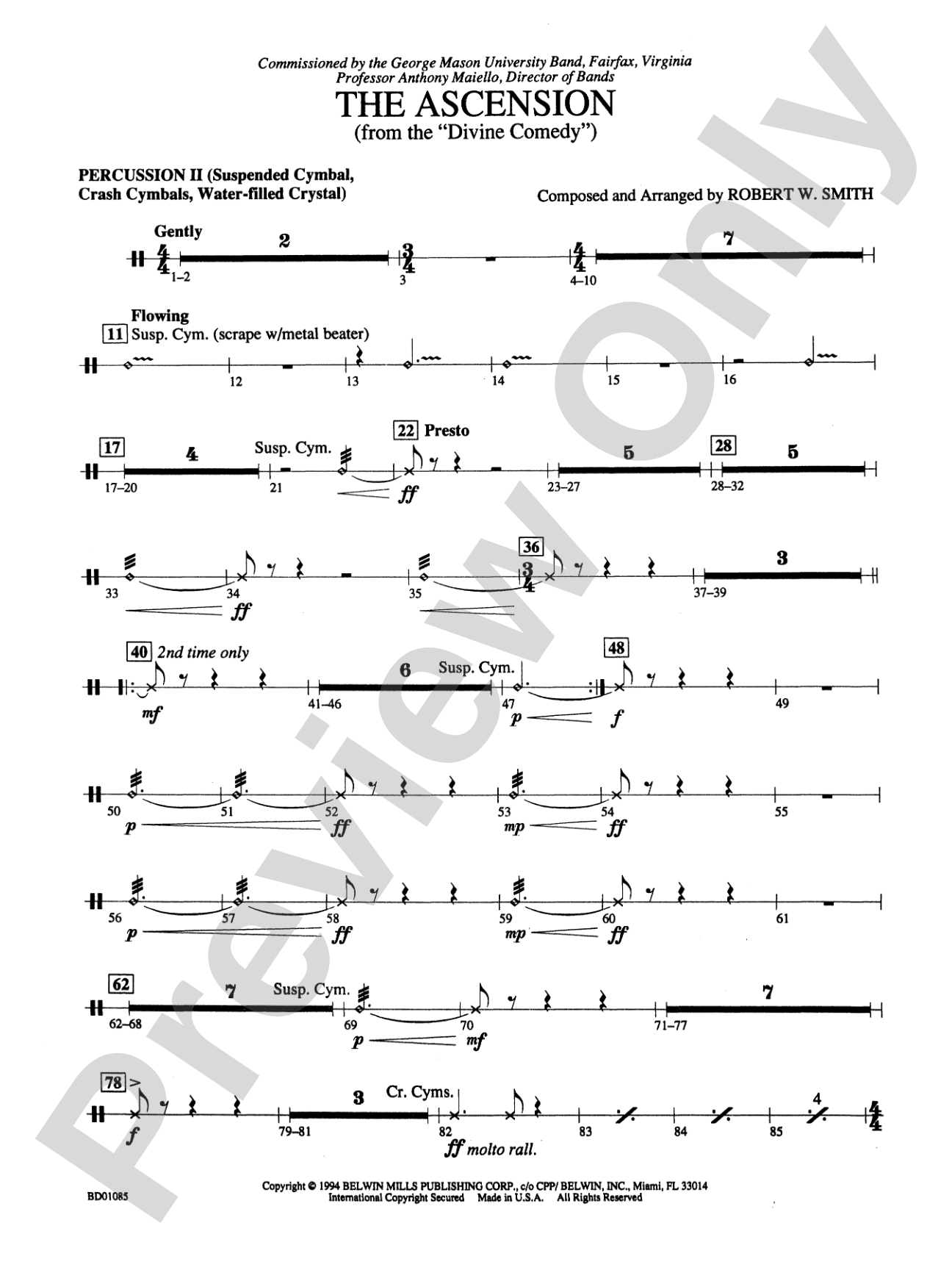 The Ascension (from The Divine Comedy): 2nd Percussion