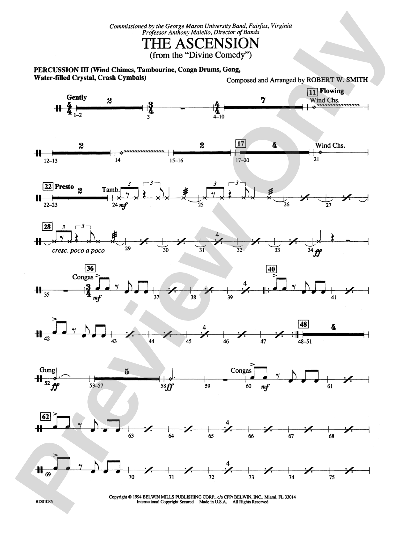The Ascension (from The Divine Comedy): 3rd Percussion