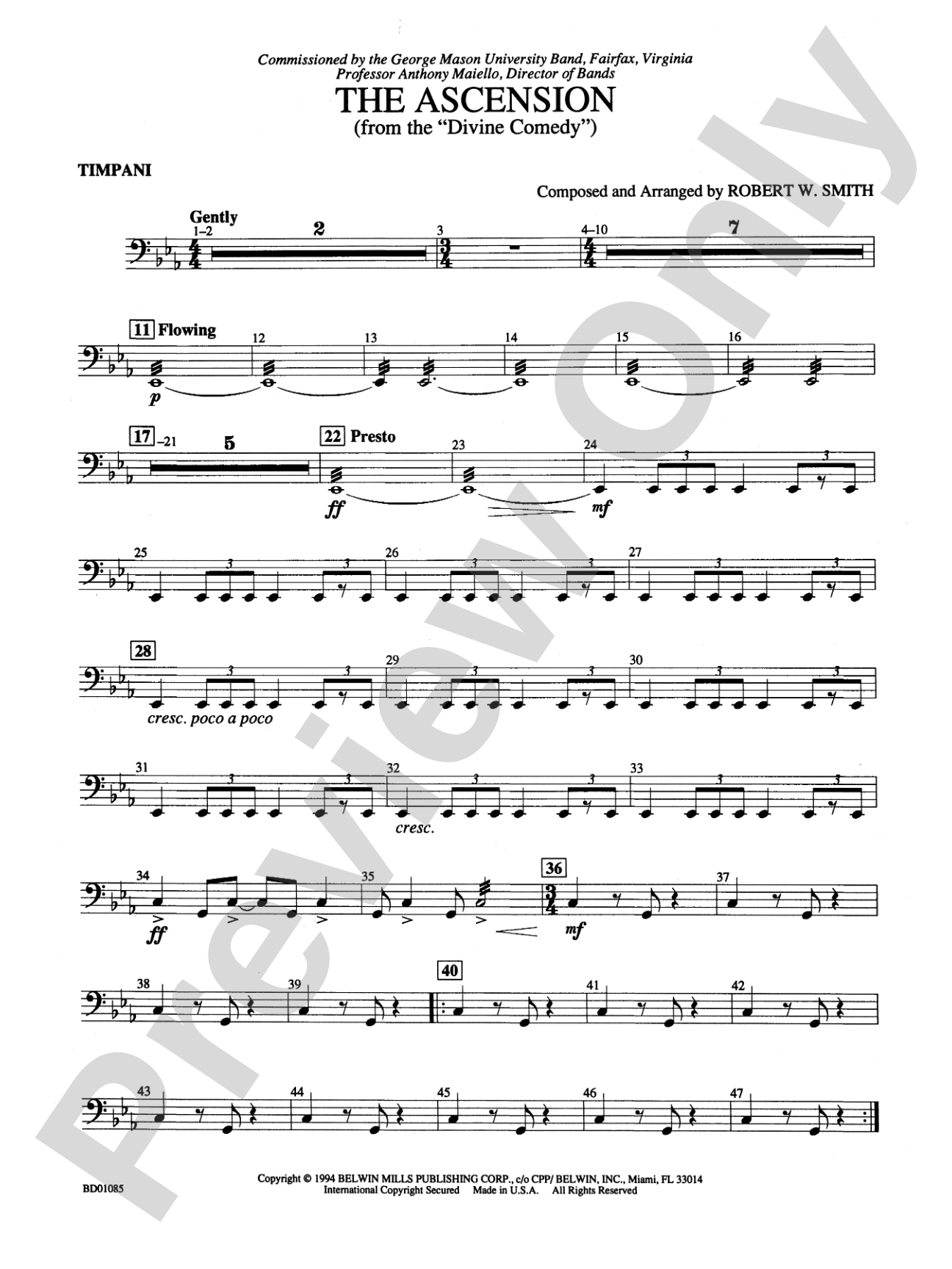 The Ascension (from The Divine Comedy): Timpani