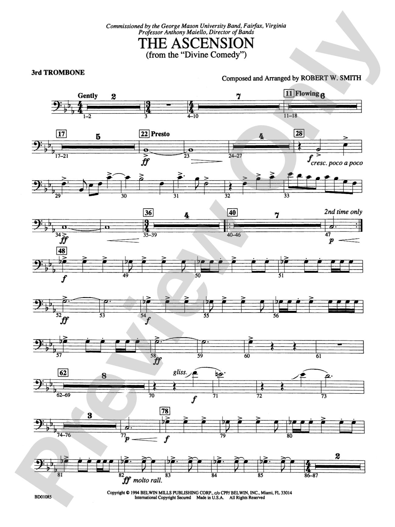 The Ascension (from The Divine Comedy): 3rd Trombone
