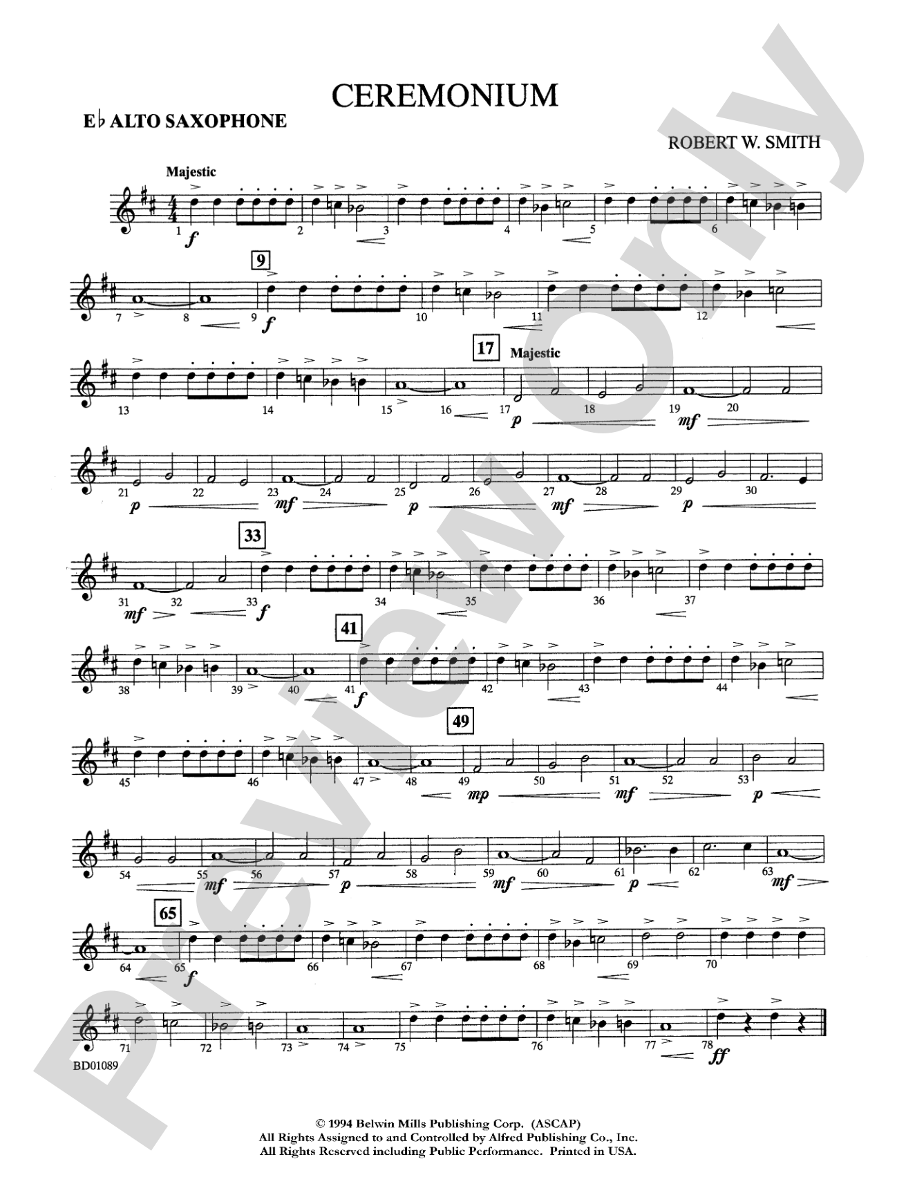 Ceremonium: E-flat Alto Saxophone