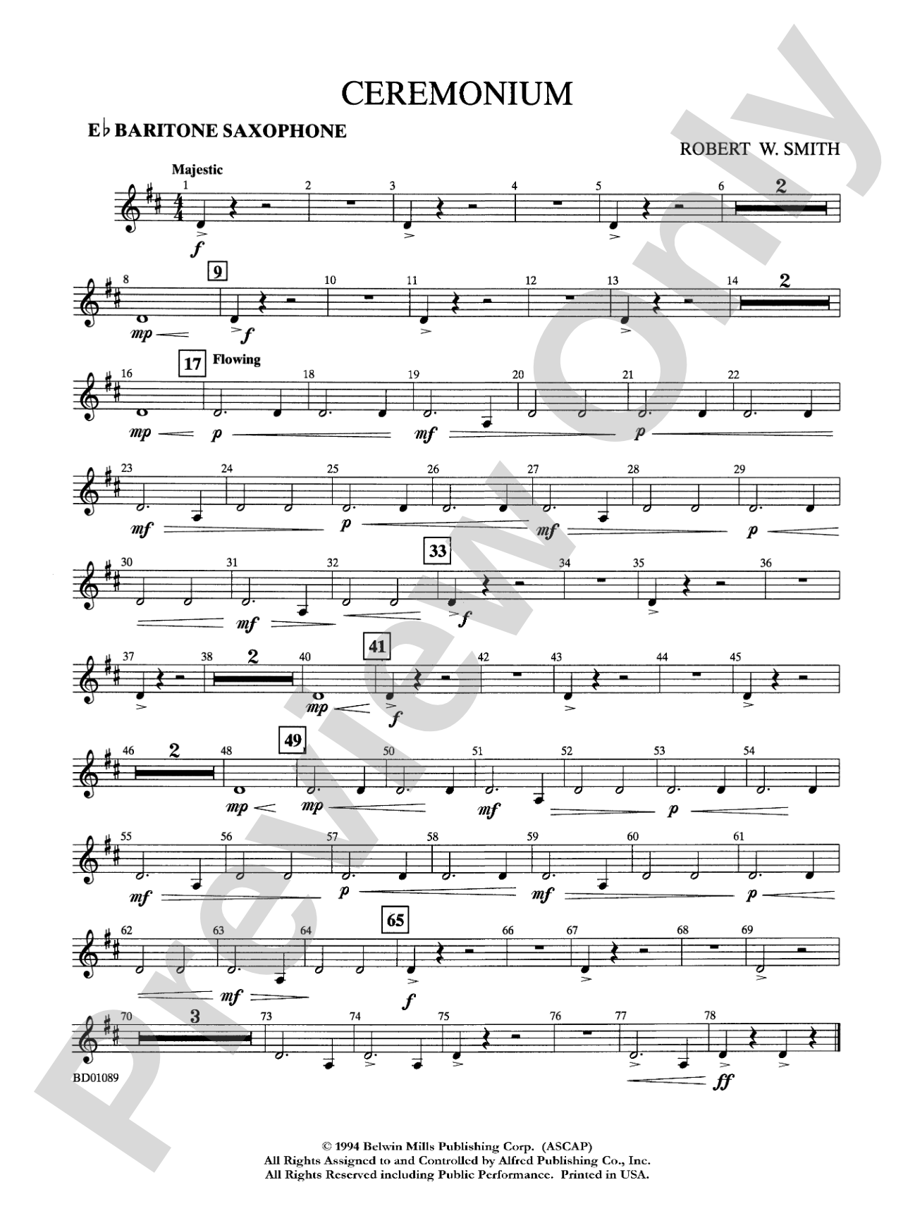Ceremonium: E-flat Baritone Saxophone