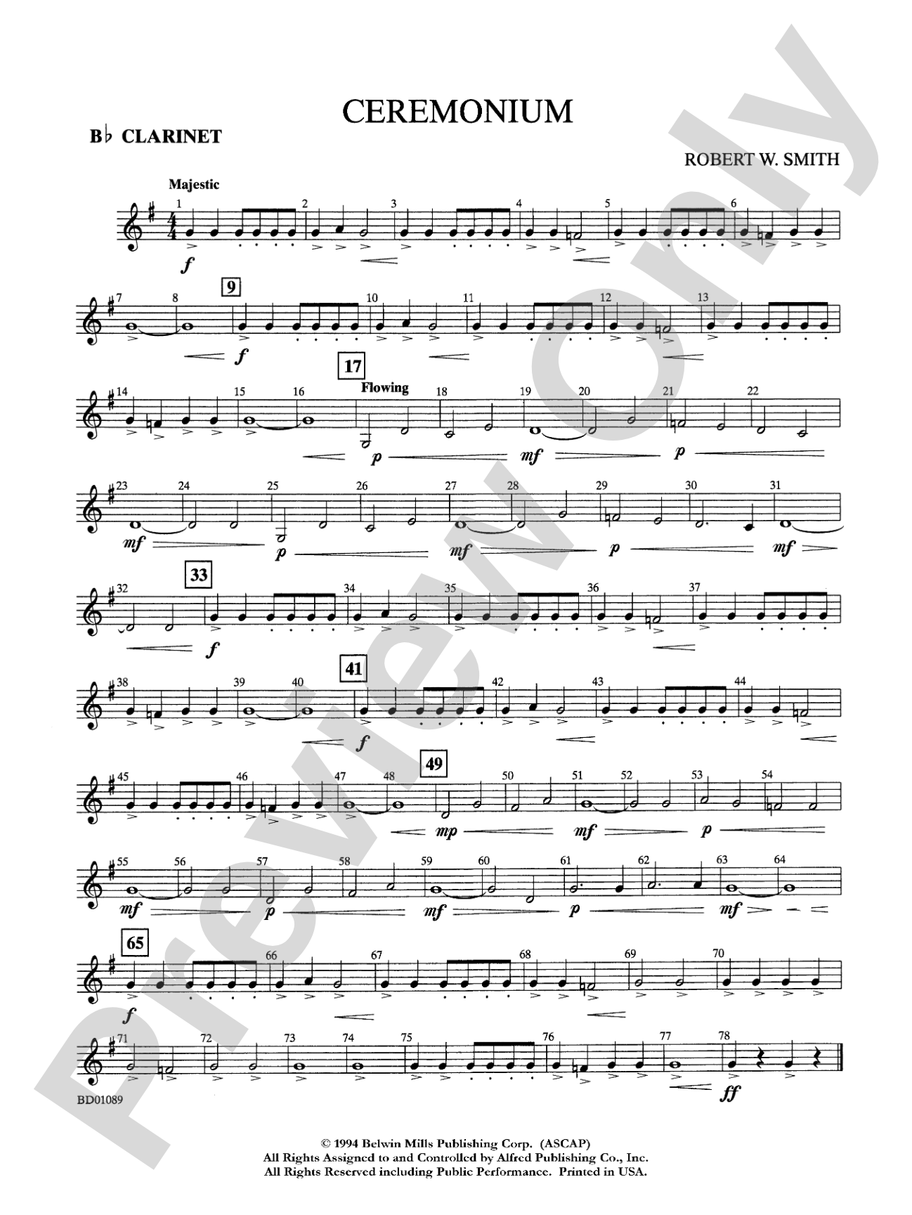 Ceremonium: 1st B-flat Clarinet