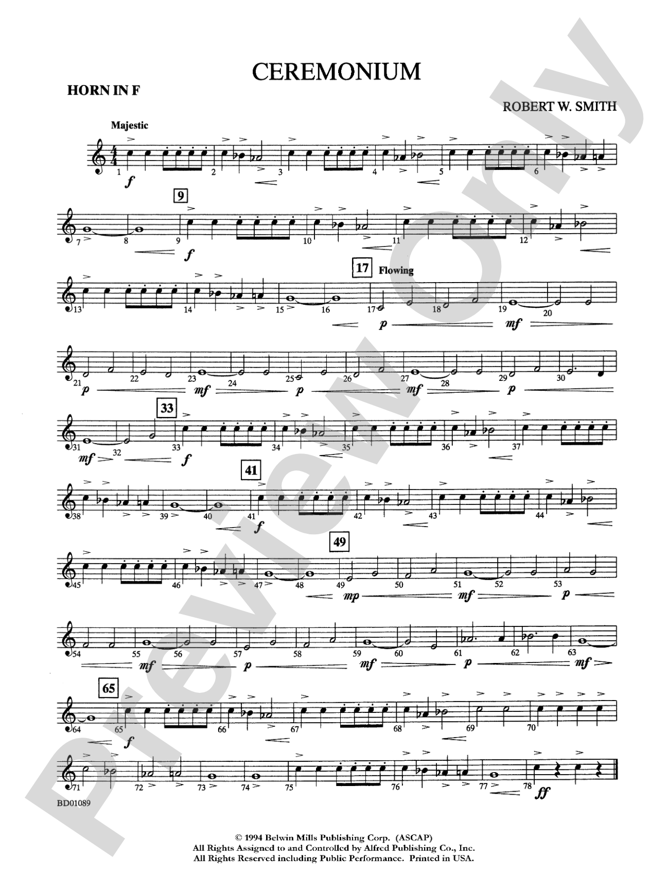 Ceremonium: 1st F Horn
