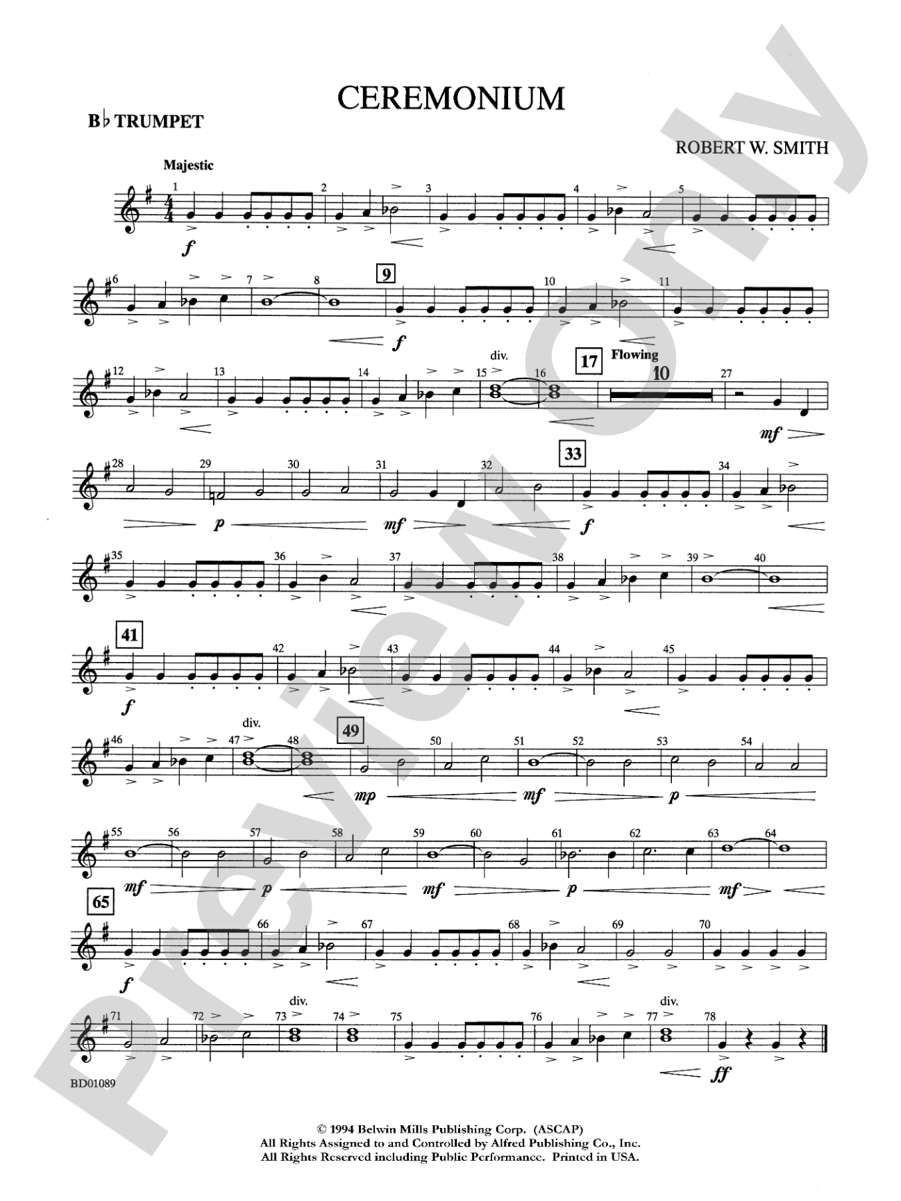 Ceremonium: 1st B-flat Trumpet