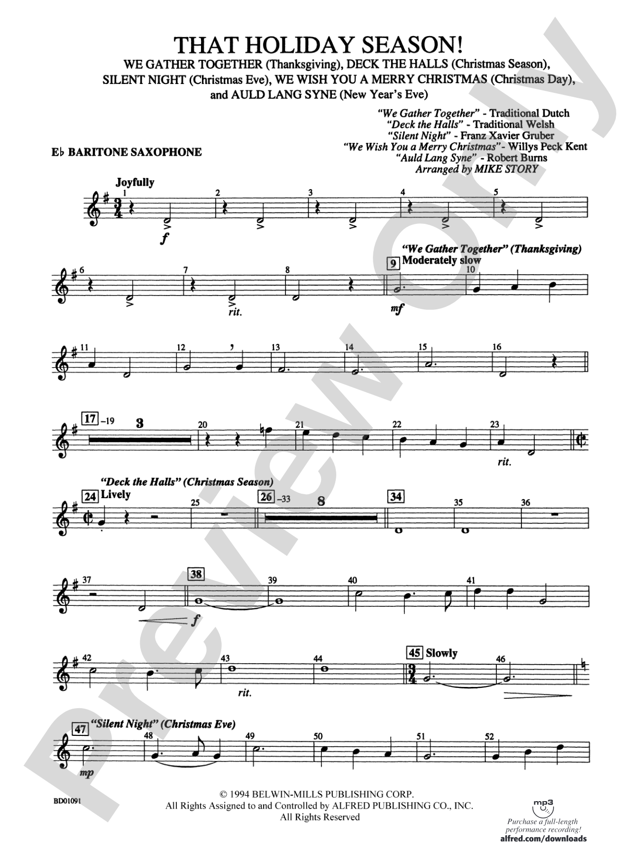 That Holiday Season!: E-flat Baritone Saxophone
