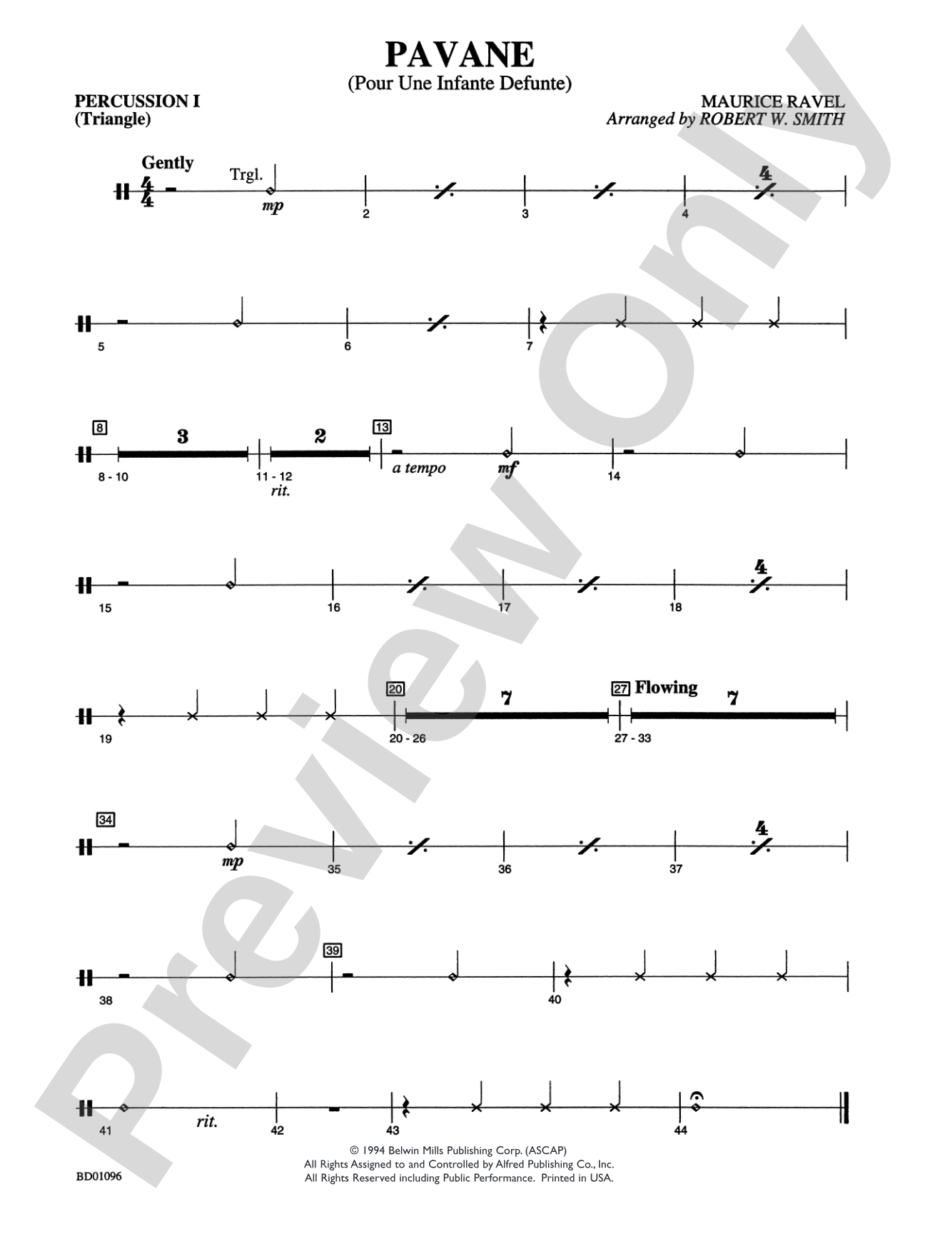 Pavane (Pour Une Infante Defunte): 1st Percussion