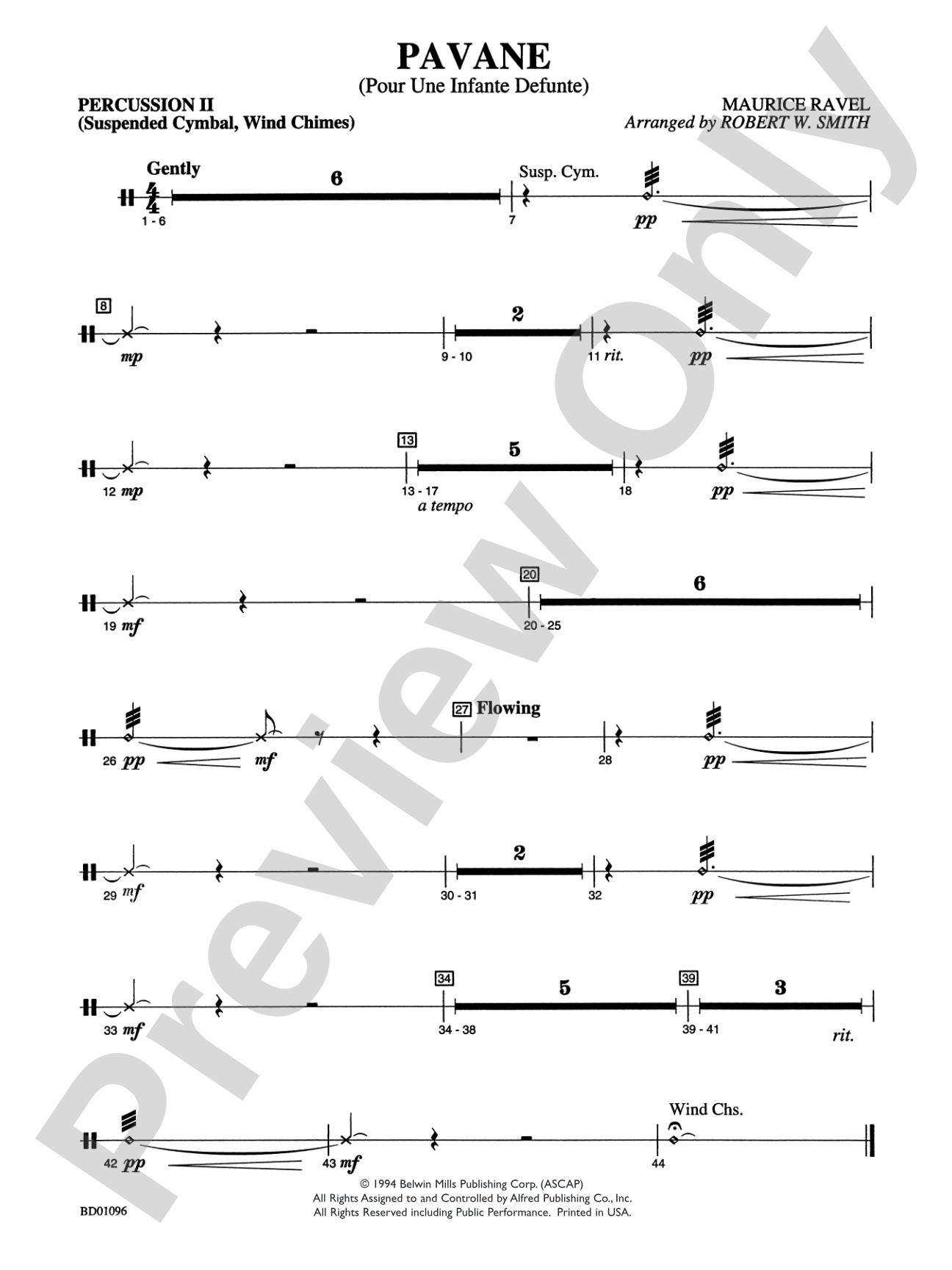 Pavane (Pour Une Infante Defunte): 2nd Percussion