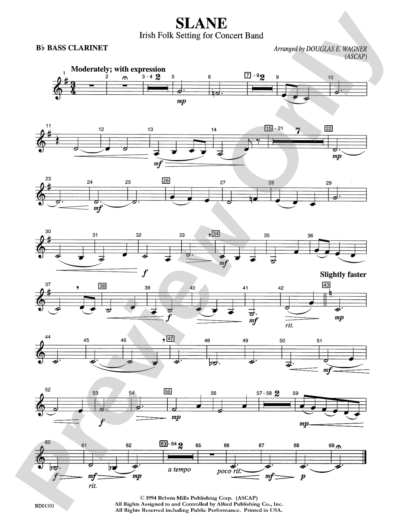 Slane: B-flat Bass Clarinet