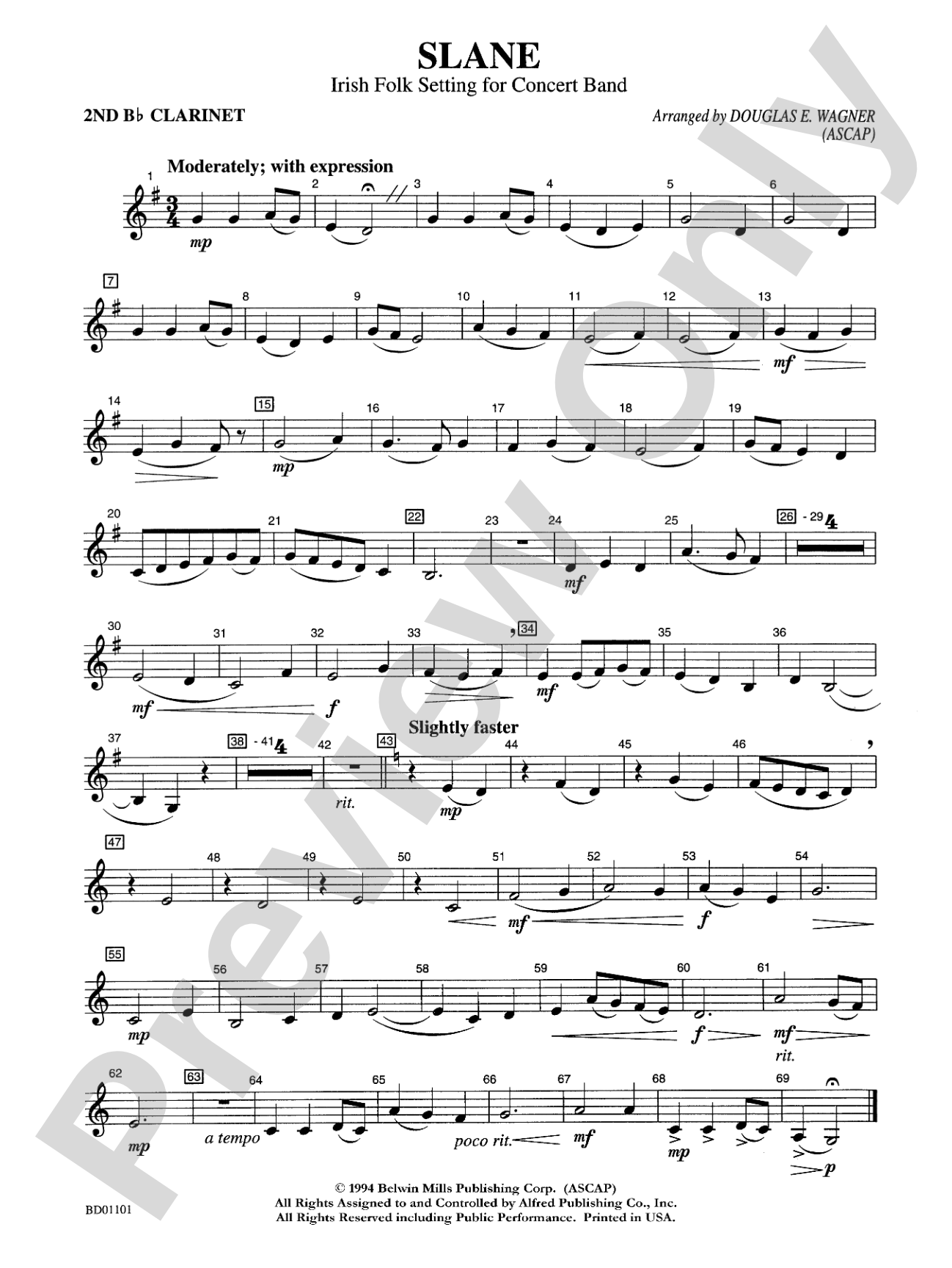 Slane: 2nd B-flat Clarinet