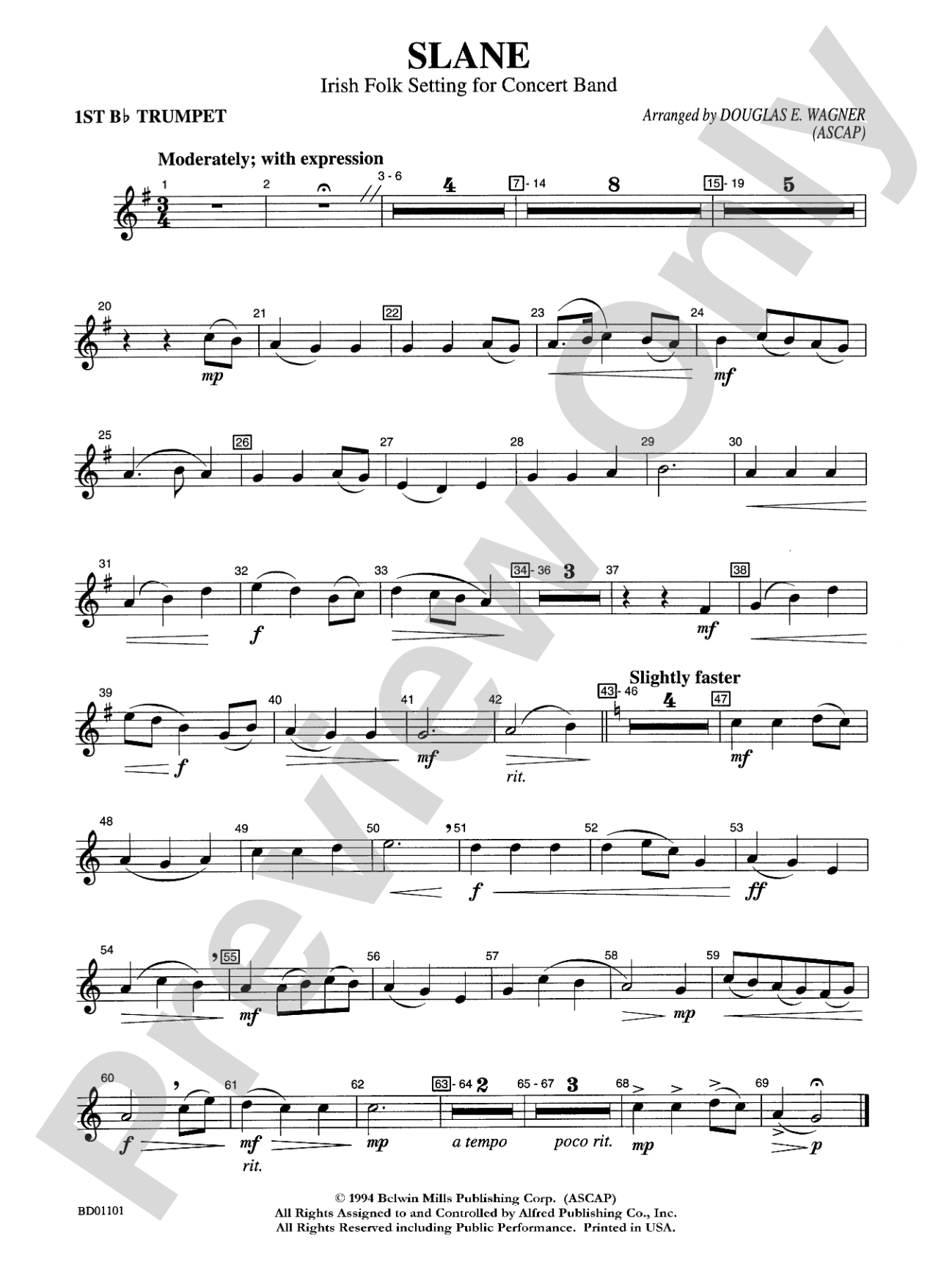 Slane: 1st B-flat Trumpet