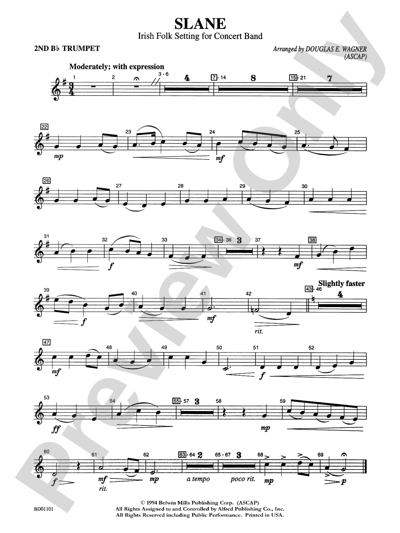Slane: 2nd B-flat Trumpet