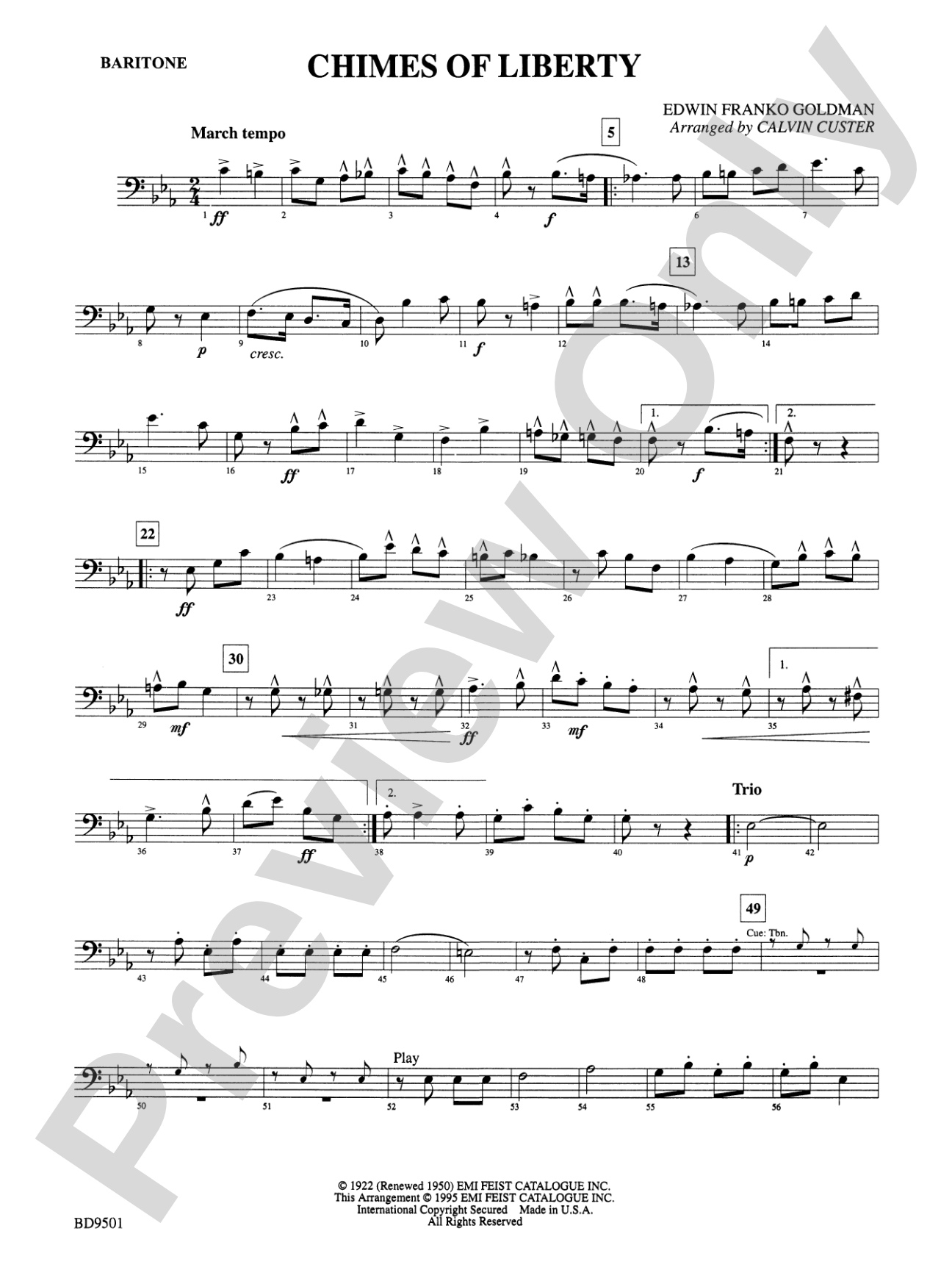 The Chimes of Liberty: Baritone B.C.