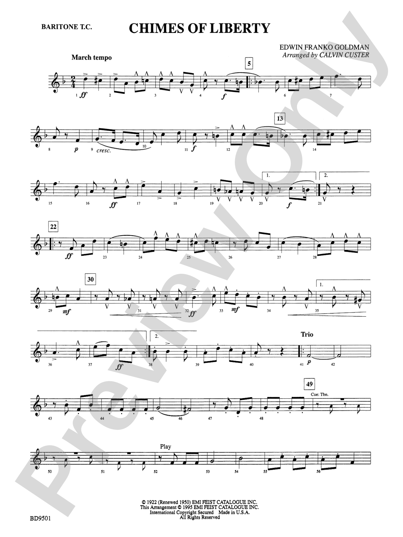 The Chimes of Liberty: Baritone T.C.