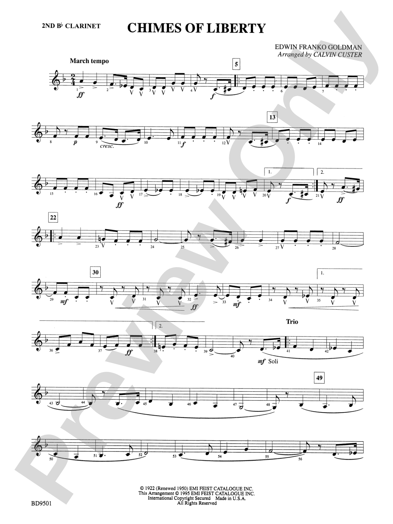 The Chimes of Liberty: 2nd B-flat Clarinet