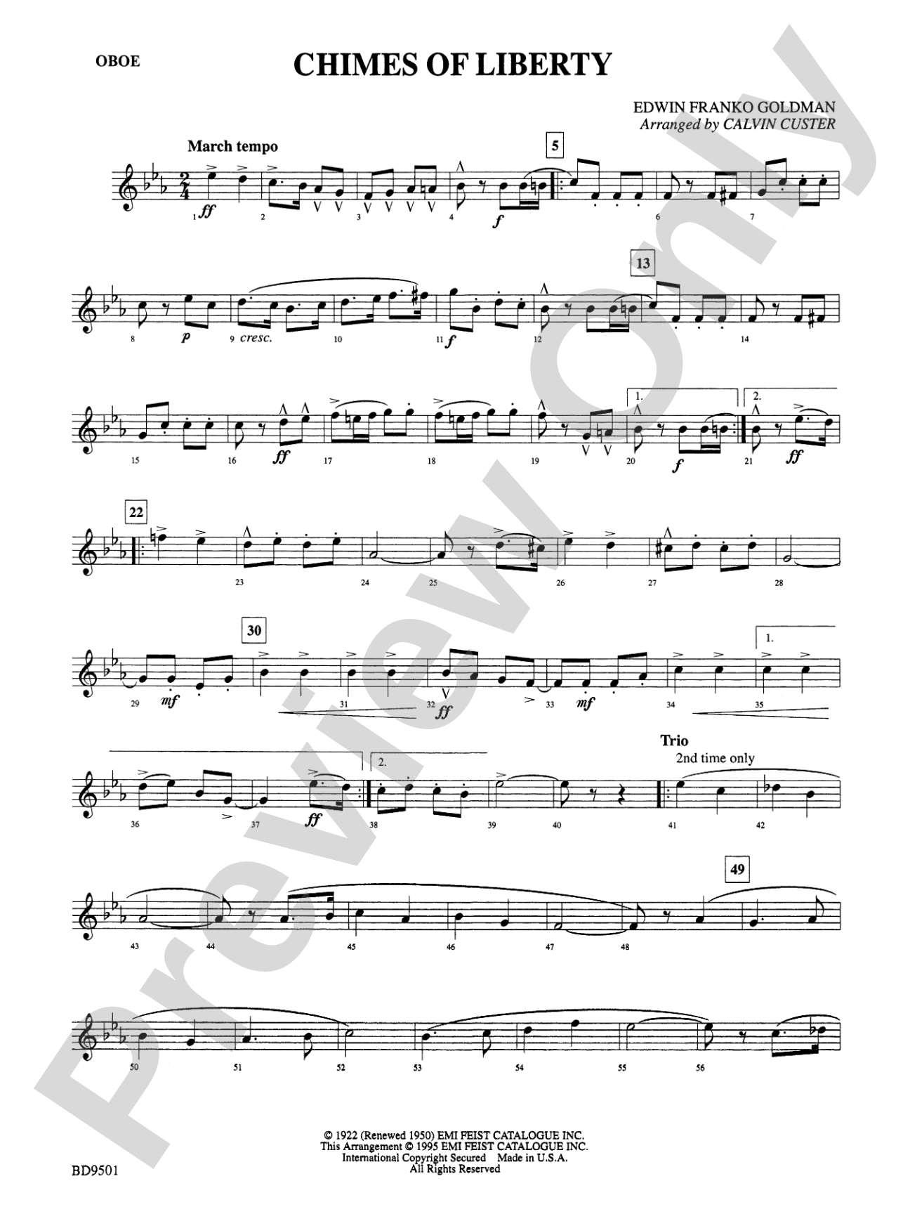 The Chimes of Liberty: Oboe