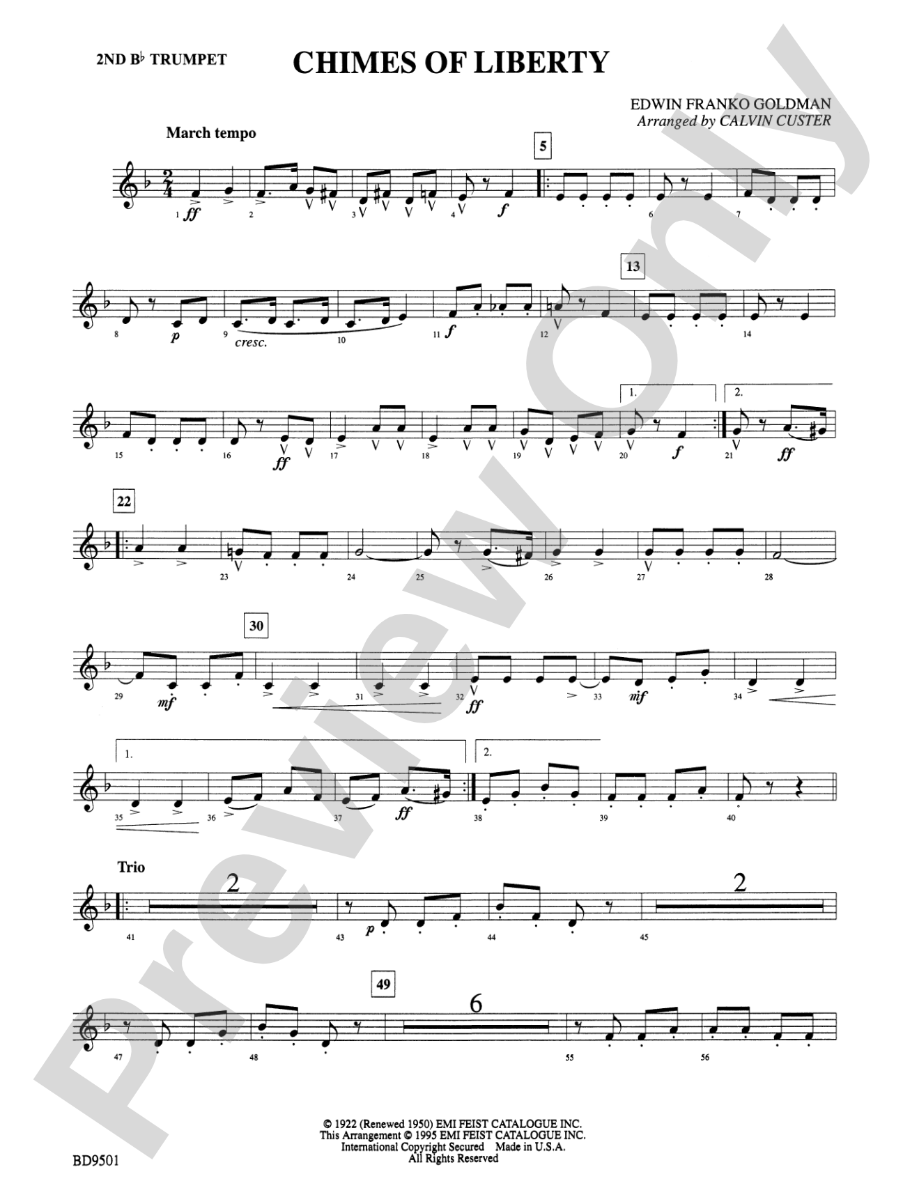 The Chimes of Liberty: 2nd B-flat Trumpet