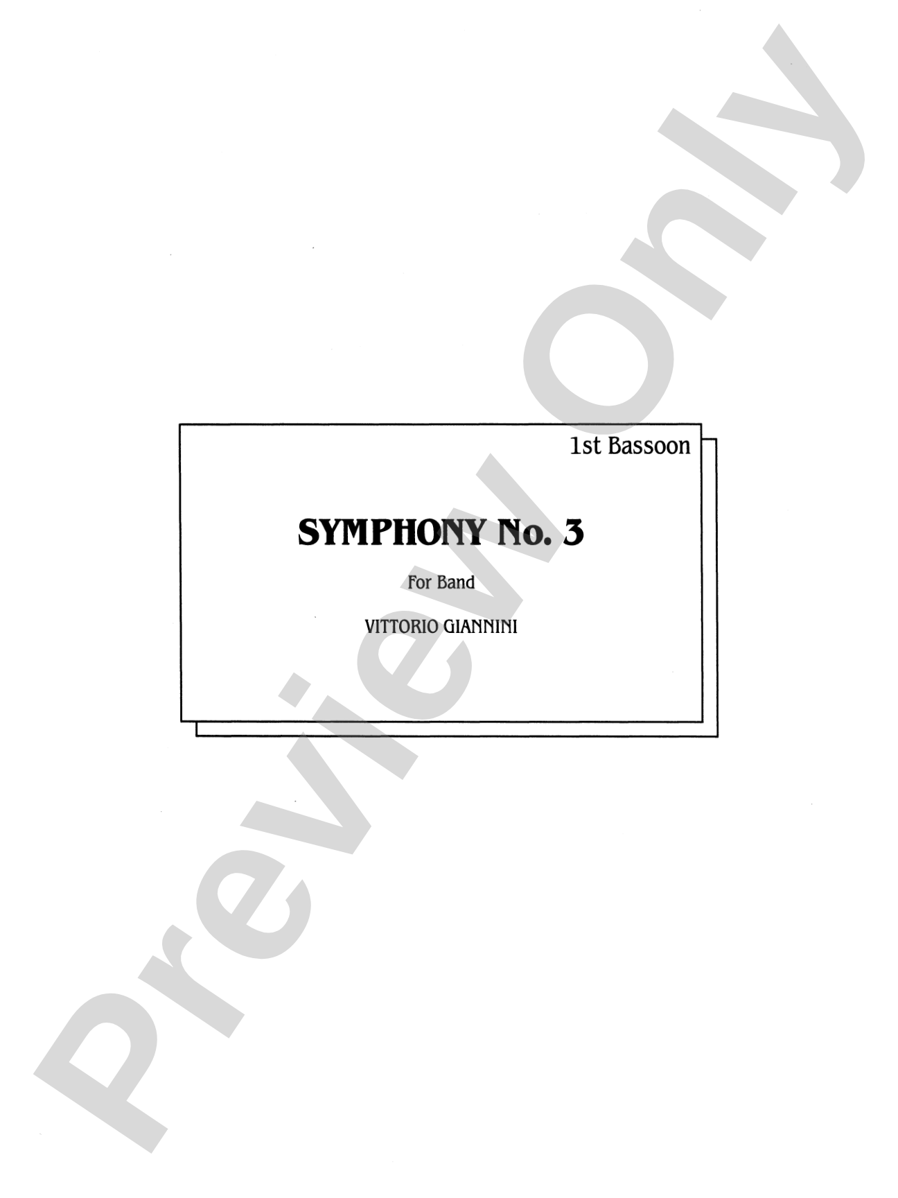 Symphony No. 3 for Band: Bassoon