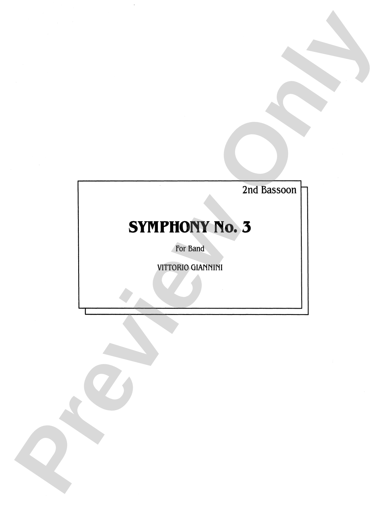 Symphony No. 3 for Band: 2nd Bassoon