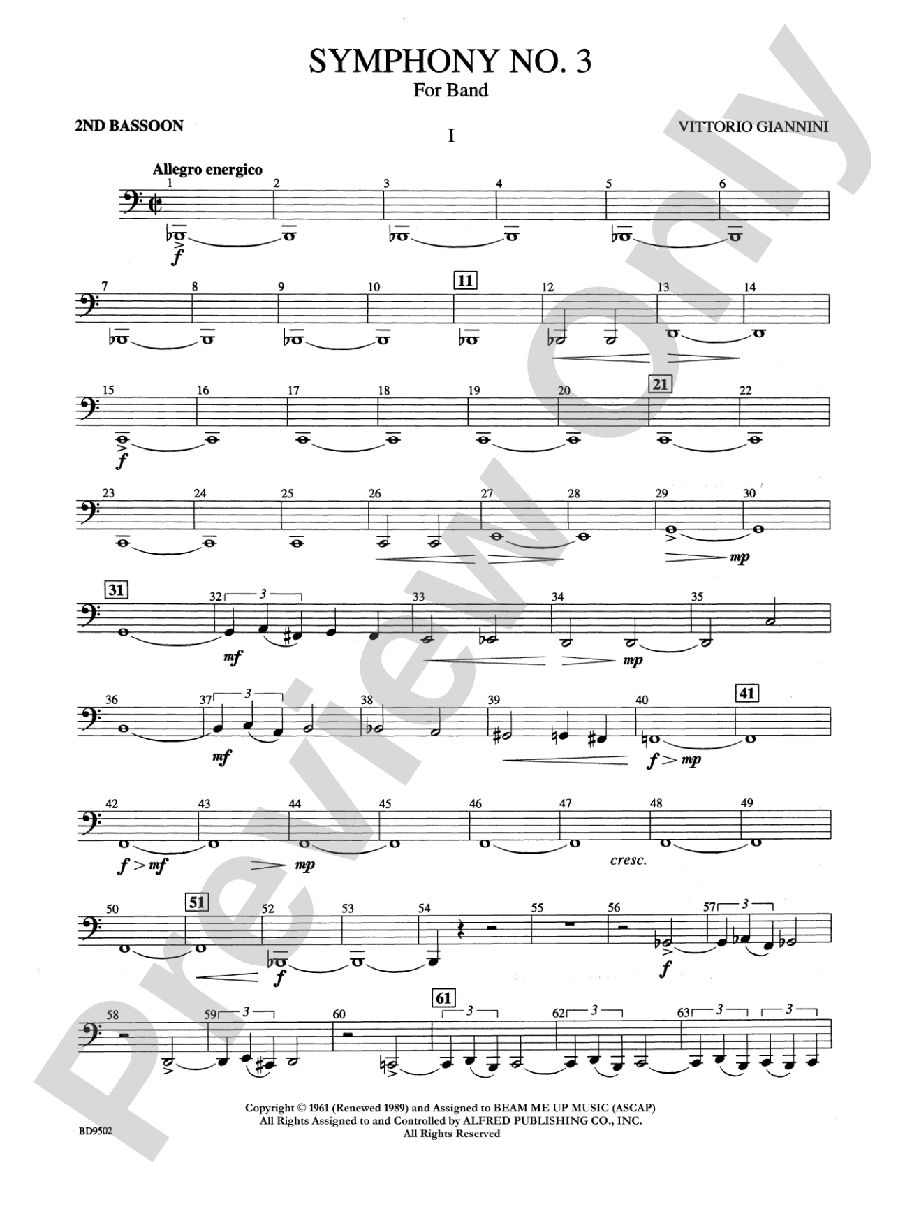 Symphony No. 3 for Band: 2nd Bassoon