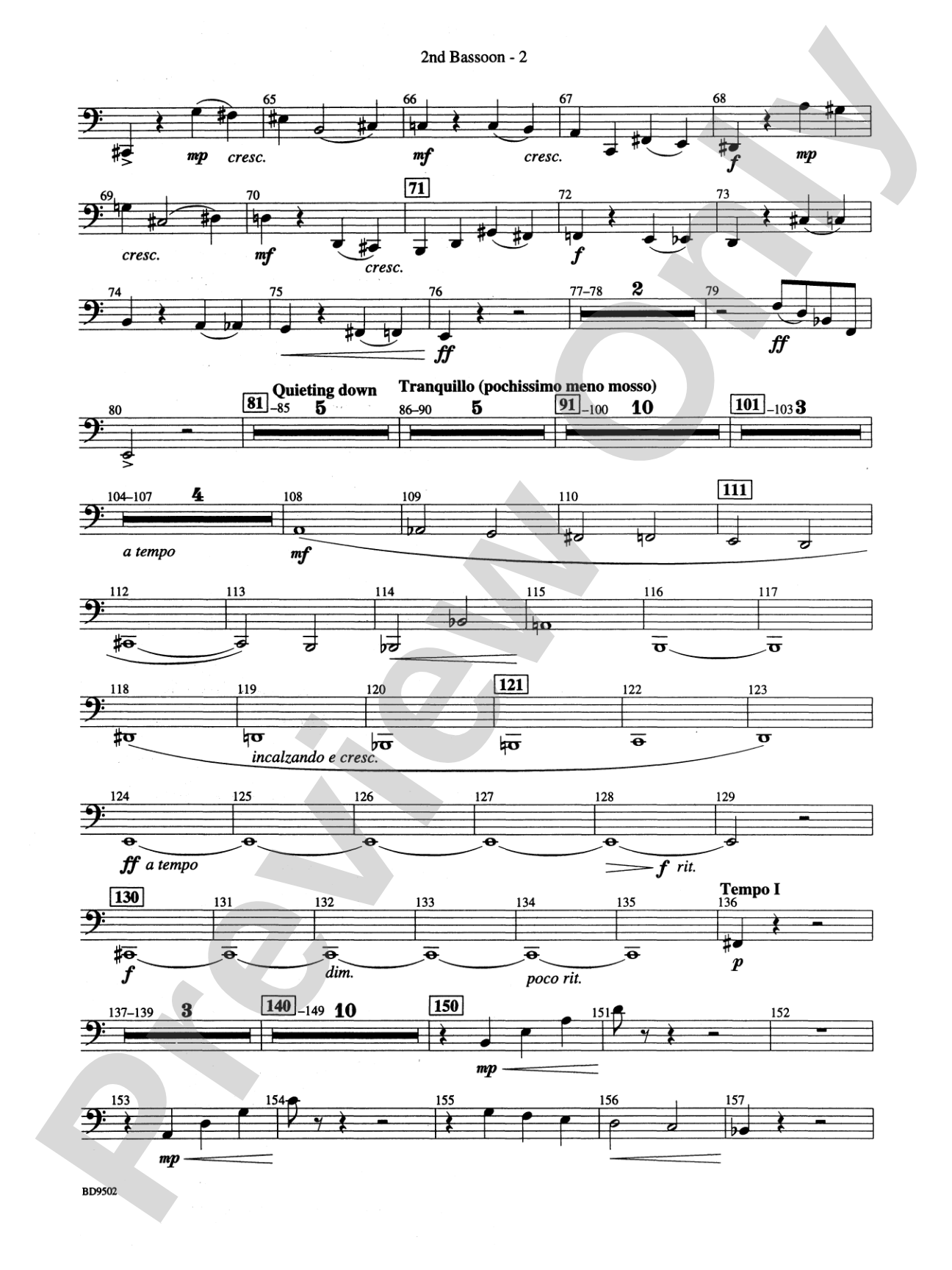 Symphony No. 3 for Band: 2nd Bassoon
