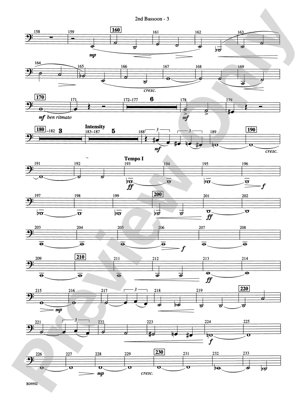 Symphony No. 3 for Band: 2nd Bassoon