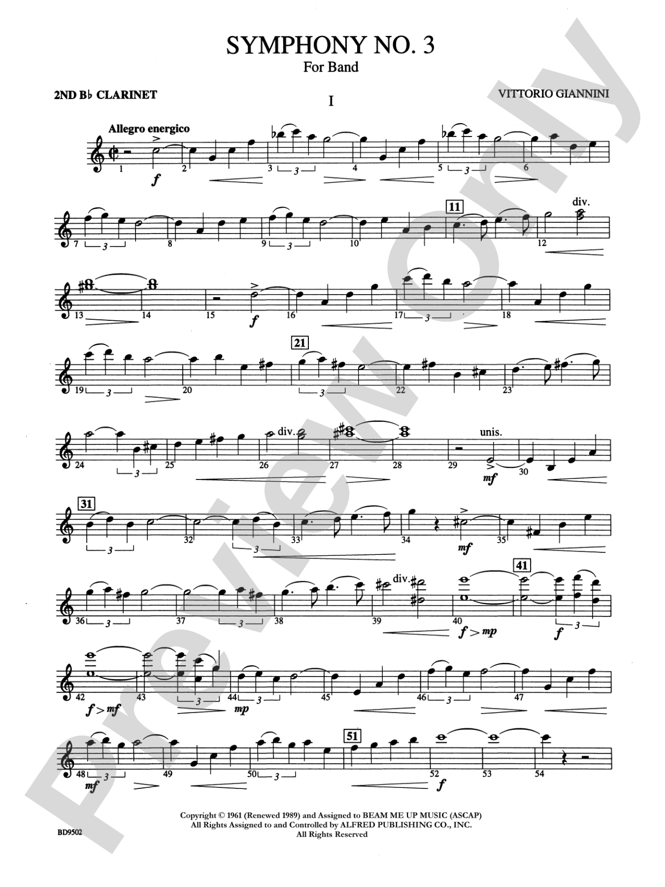 Symphony No. 3 for Band: 2nd B-flat Clarinet