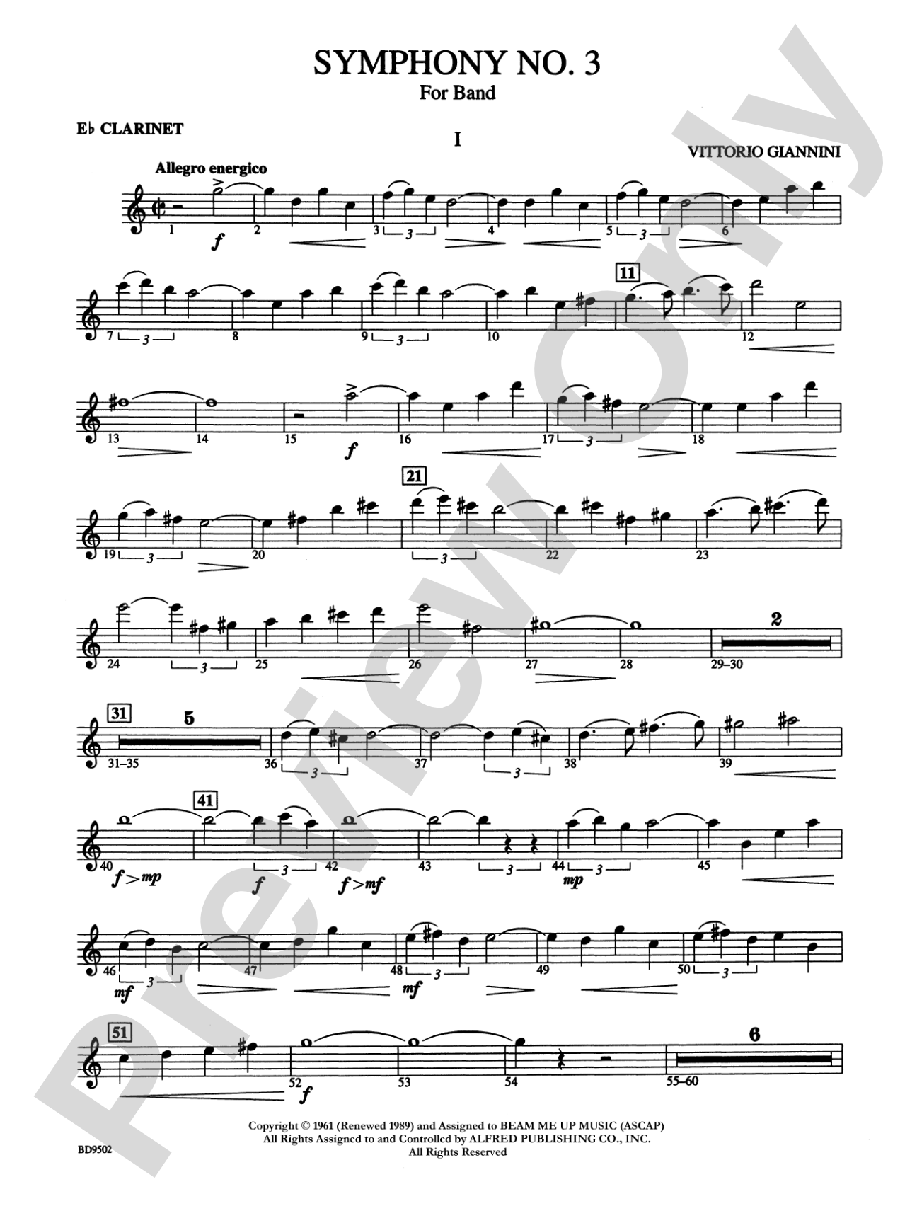 Symphony No. 3 for Band: E-flat Soprano Clarinet