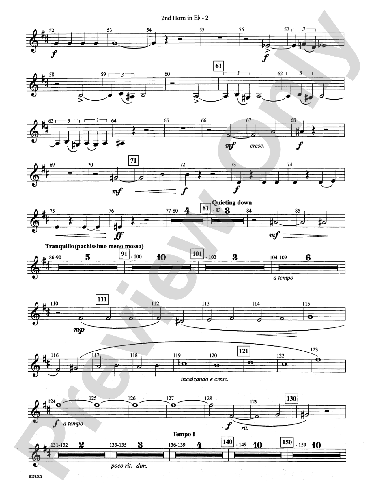 Symphony No. 3 for Band: WP 2nd Horn in E-flat