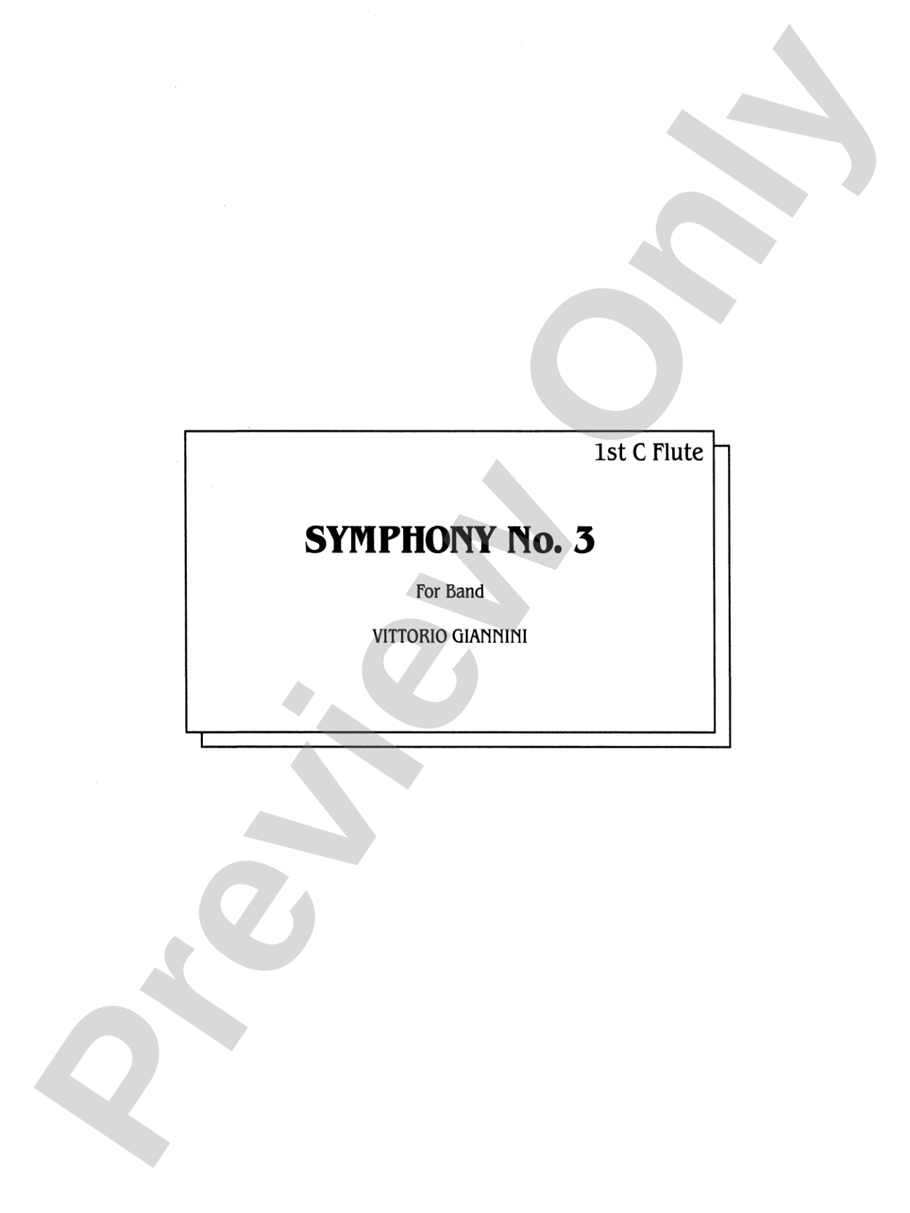 Symphony No. 3 for Band: Flute