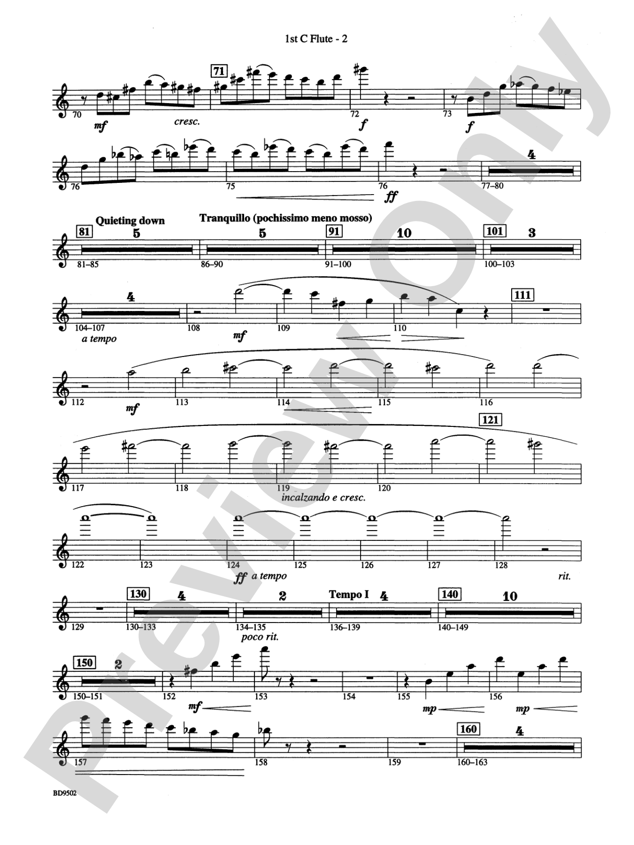 Symphony No. 3 for Band: Flute