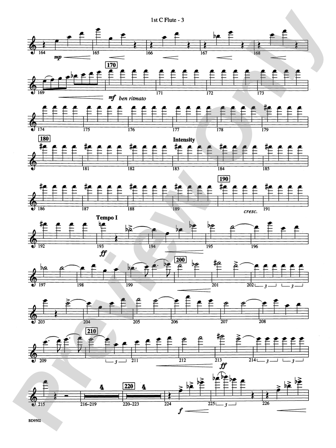 Symphony No. 3 for Band: Flute