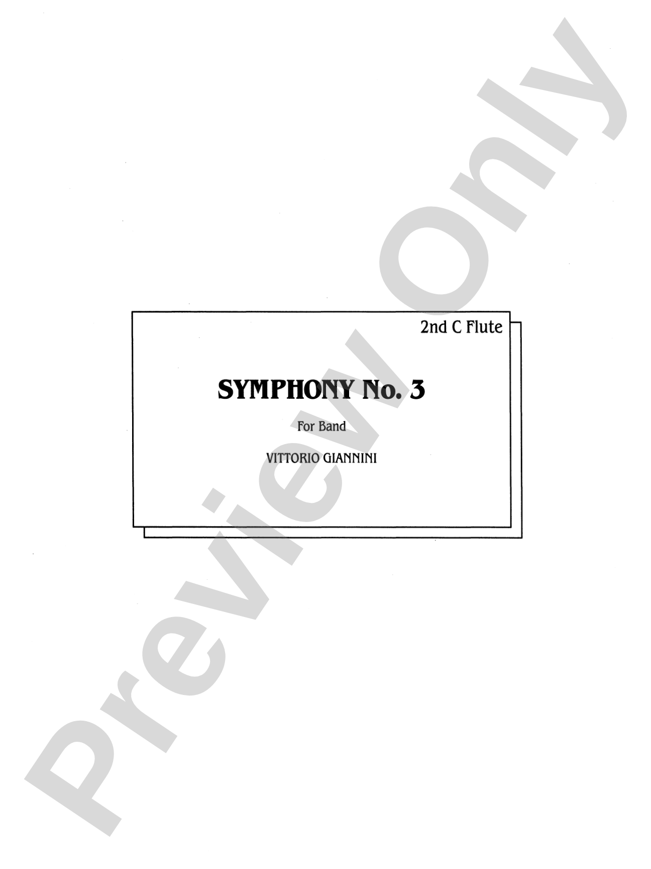 Symphony No. 3 for Band: 2nd Flute