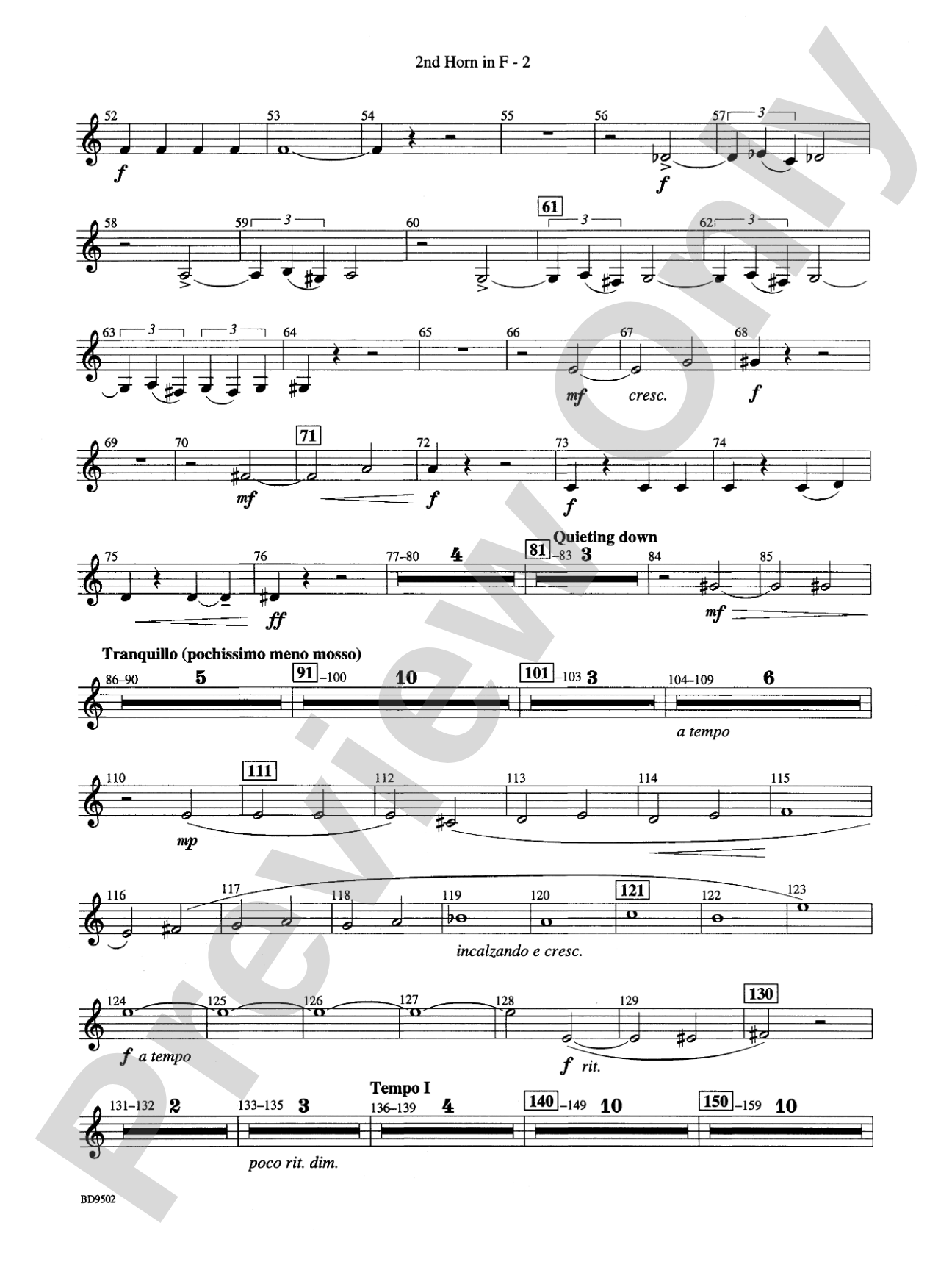 Symphony No. 3 for Band: 2nd F Horn