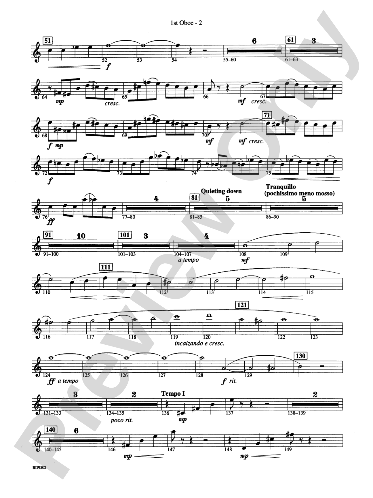Symphony No. 3 for Band: Oboe