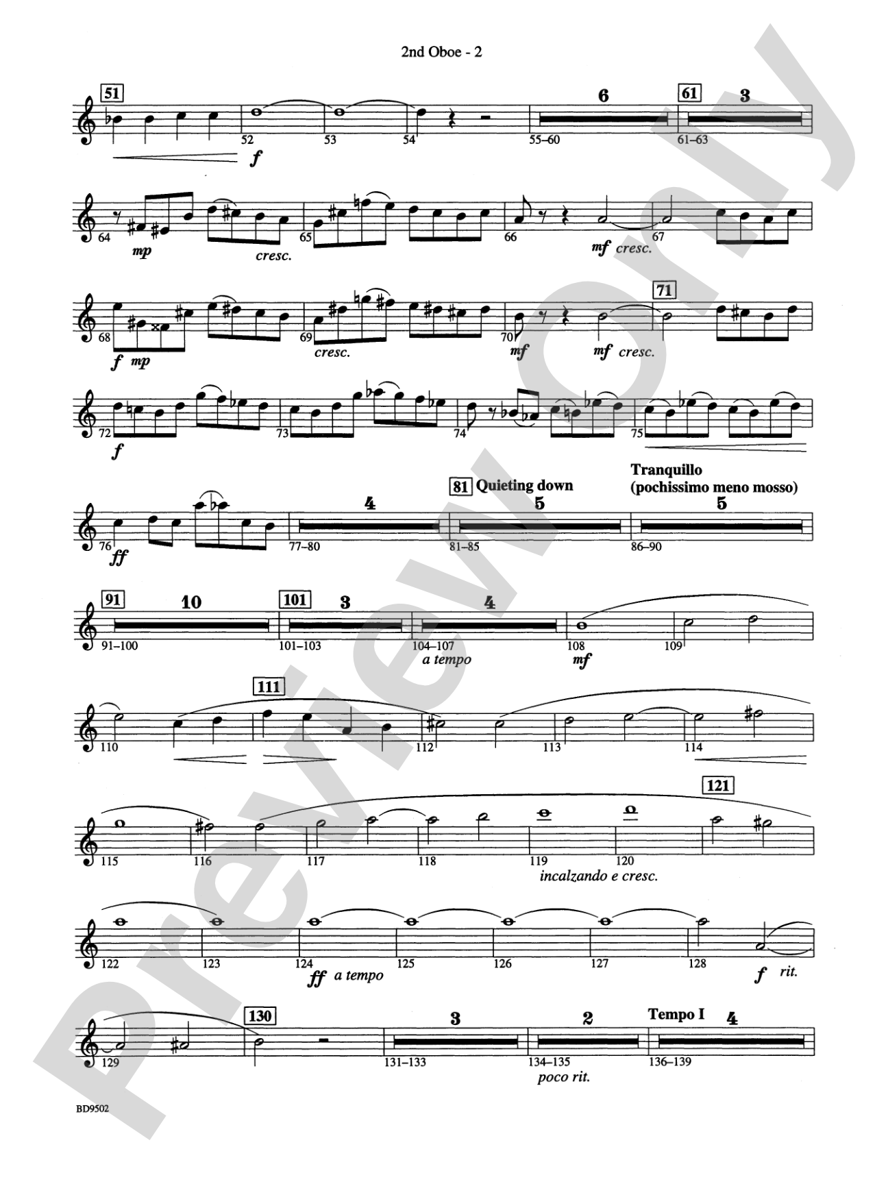 Symphony No. 3 for Band: 2nd Oboe