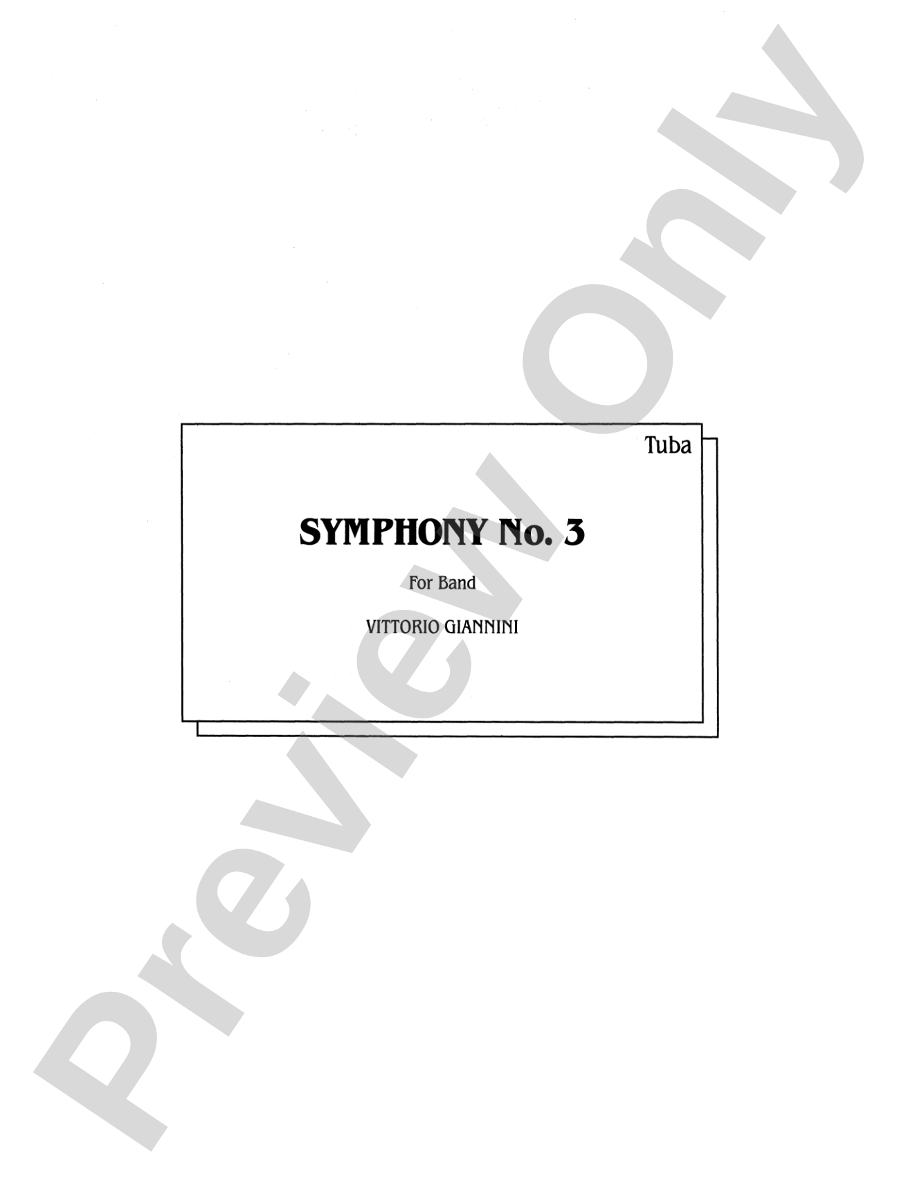Symphony No. 3 for Band: Tuba