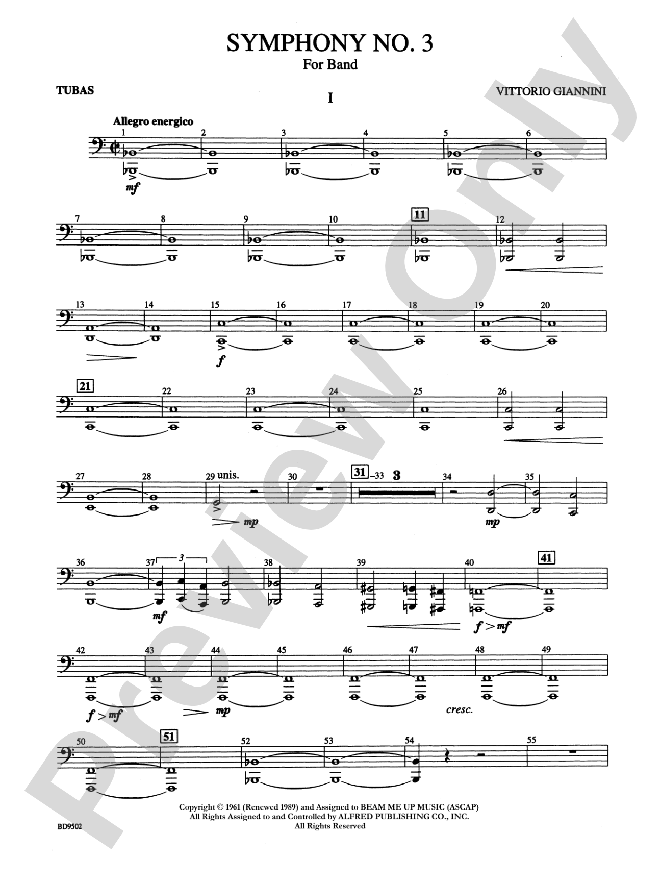 Symphony No. 3 for Band: Tuba