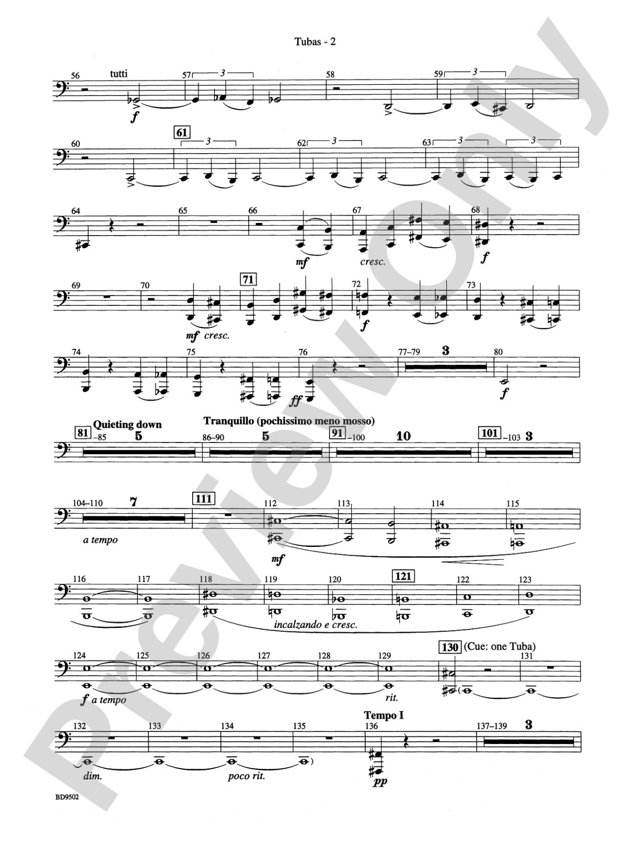 Symphony No. 3 for Band: Tuba