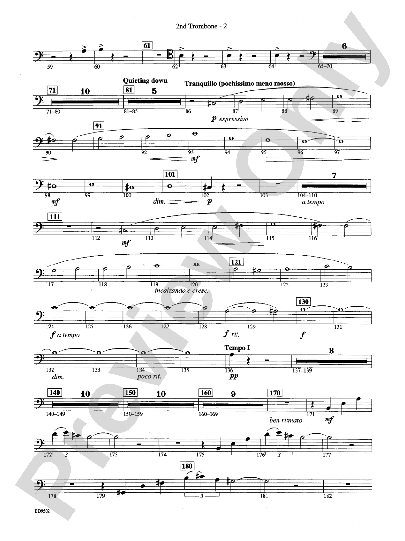 Symphony No. 3 for Band: 2nd Trombone